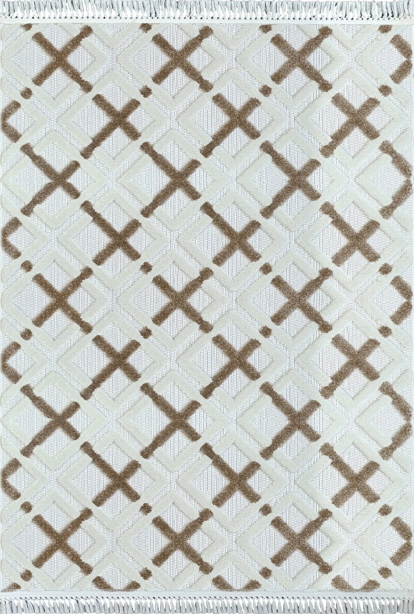Cross Weave Mocha Rug - Bella Rugs