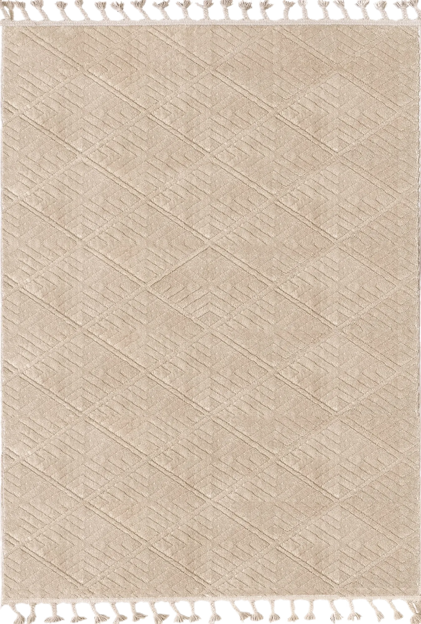 Nordic Soft Rug Beige Vintage Pattern - Bella Rugs