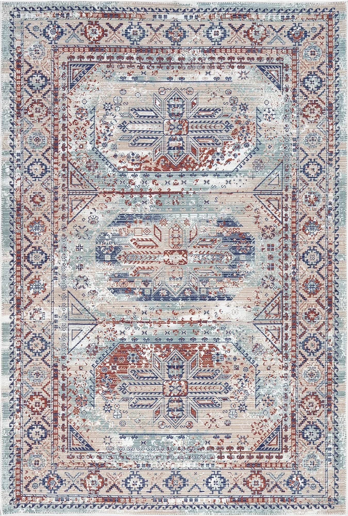 Pastel Vintage Washable Rug - Bella Rugs