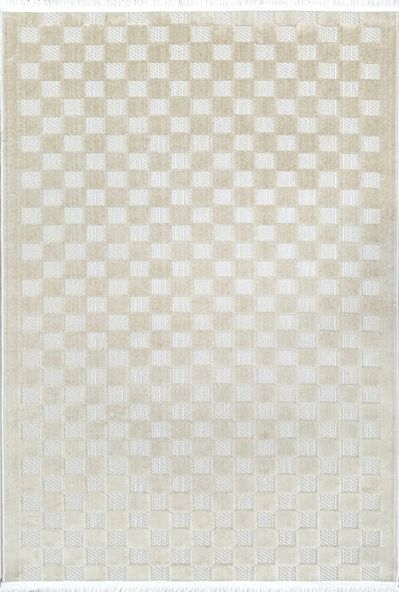 Scandi Grid Rug Beige - Bella Rugs