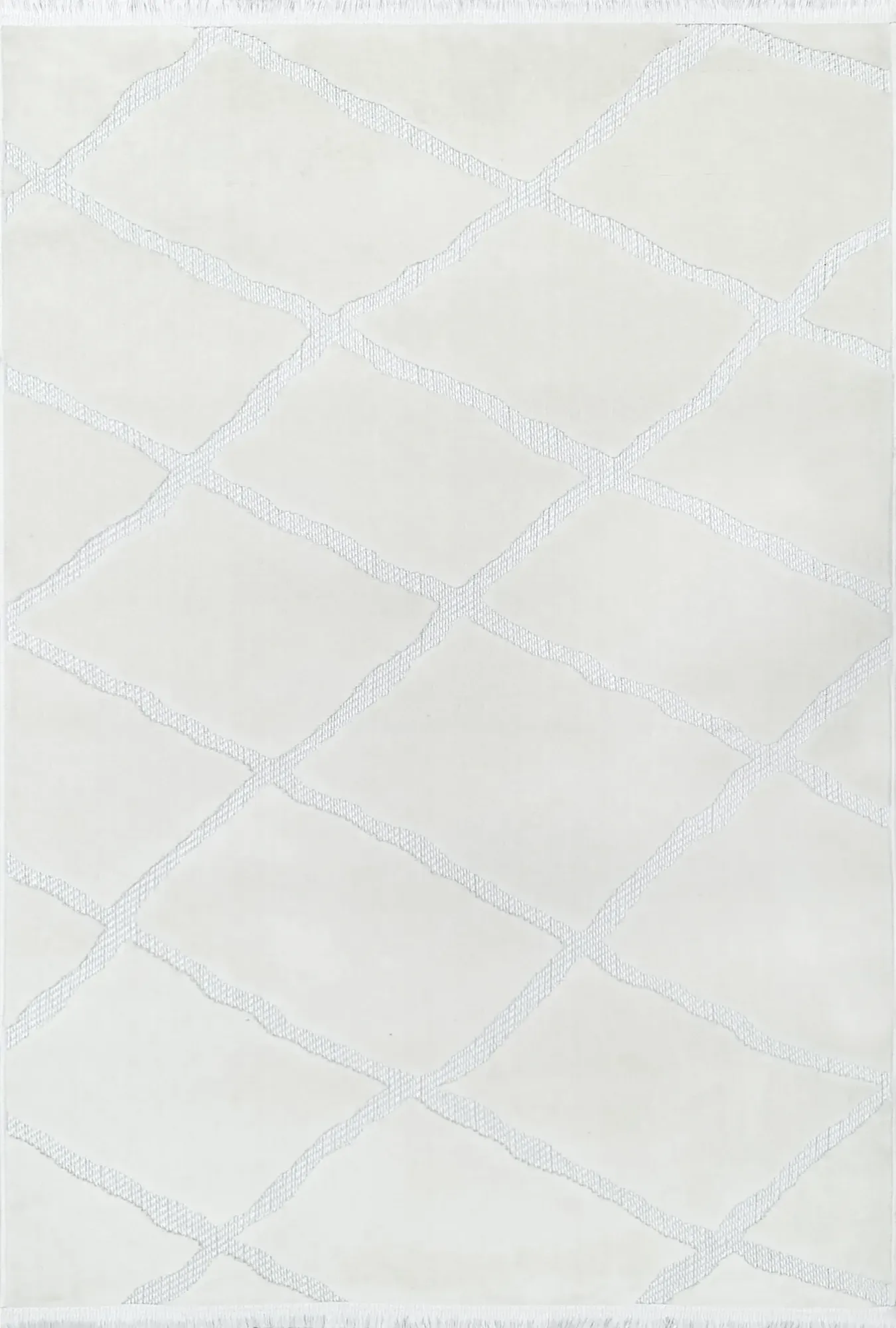 Scandi Line Rug White