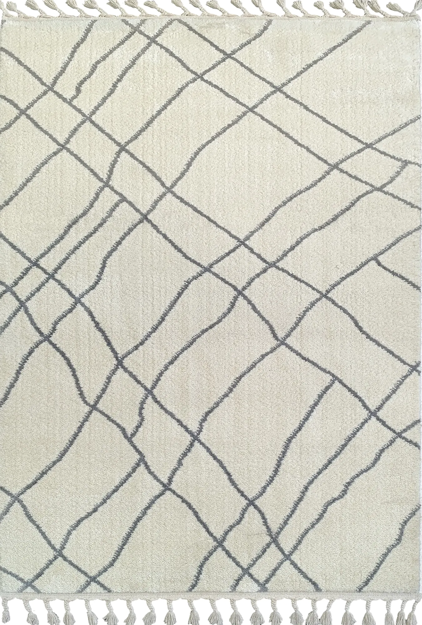 Vertical Slanted Lines Rug Gray - Bella Rugs