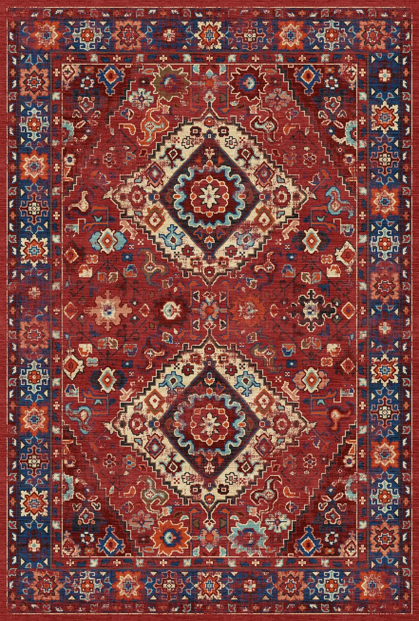 Nomad Crimson Washable Rug