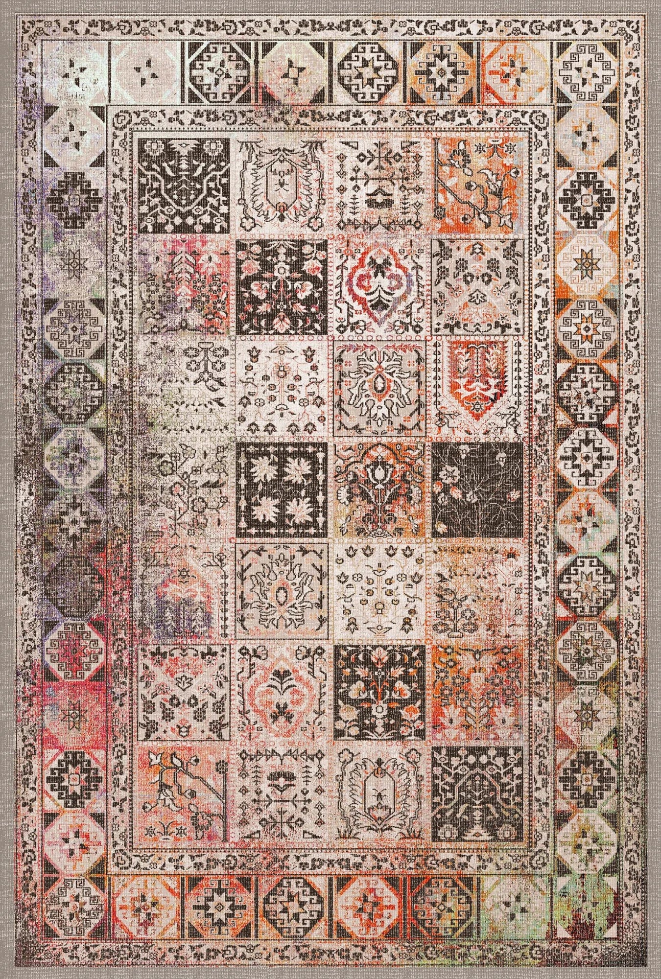 Mosaic Charm Washable Rug