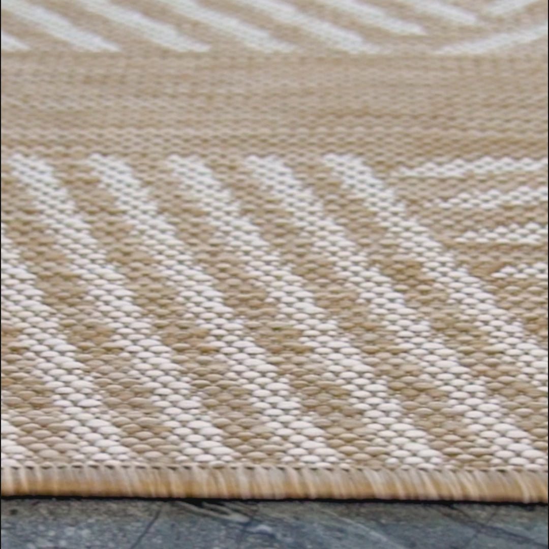 Mixed Lines Naturel Sisal Rug Beige