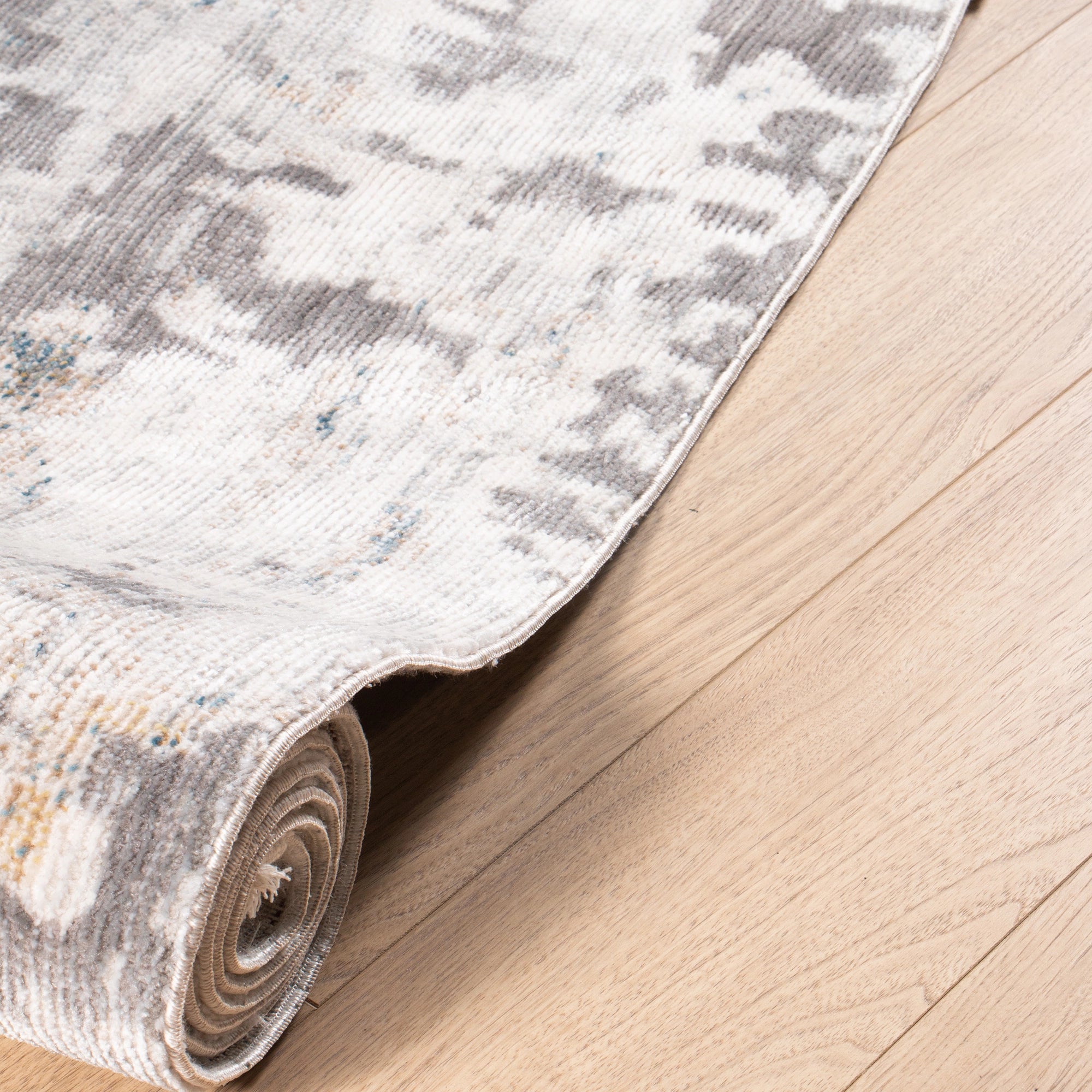 Frosted Grid Linear Abstract Rug