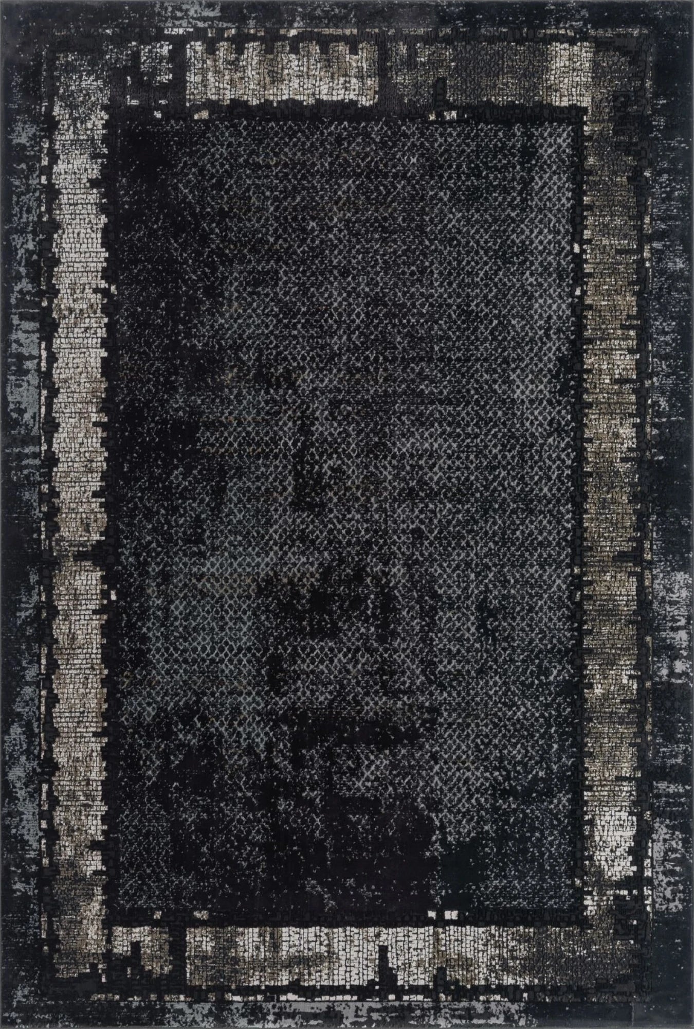 Shadow Frame Faded Vintage Rug