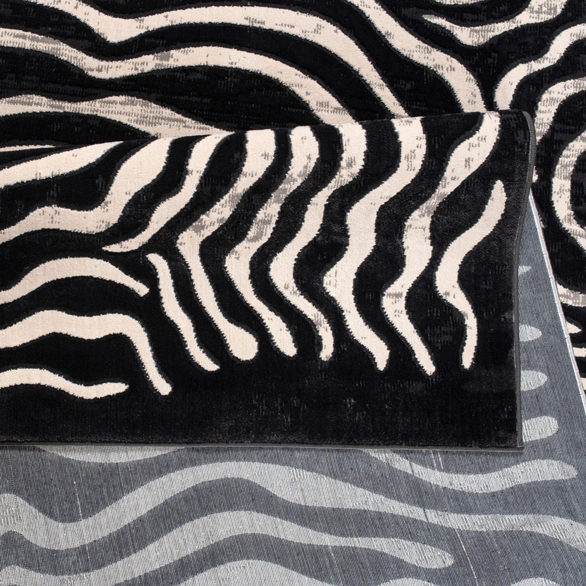 Savage Stripes Zebra Print Rug