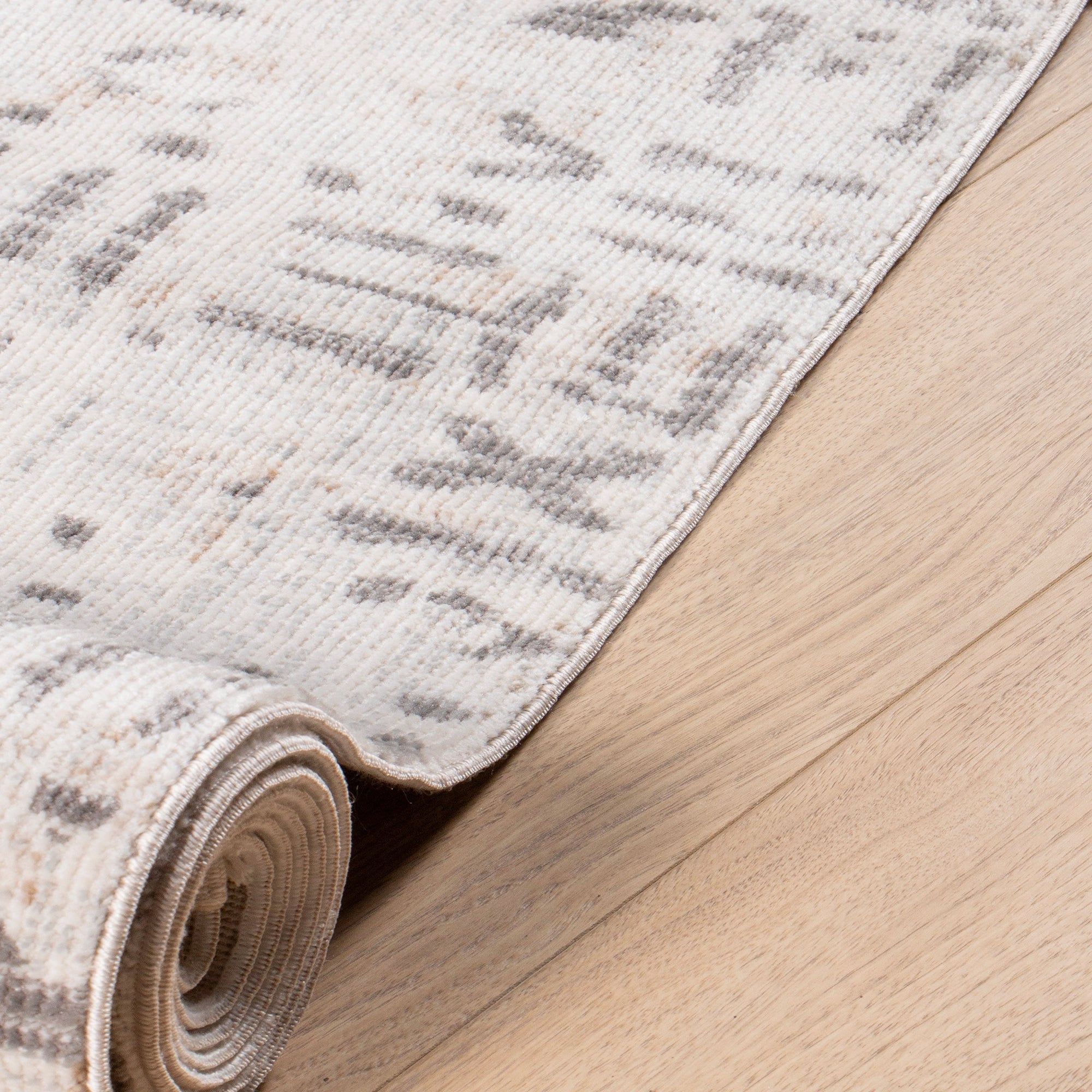 Grey Script Tribal Pattern Rug