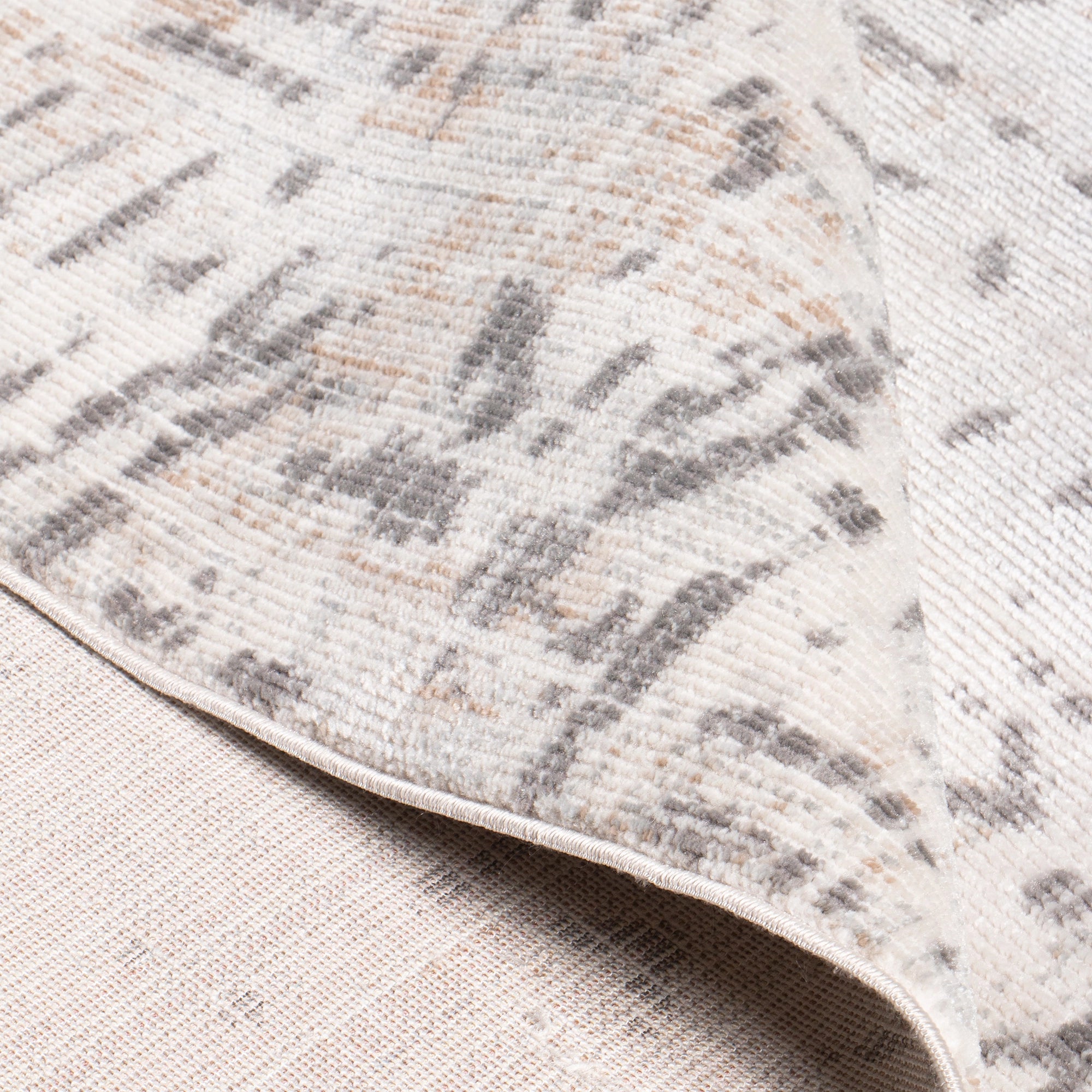 Grey Script Tribal Pattern Rug