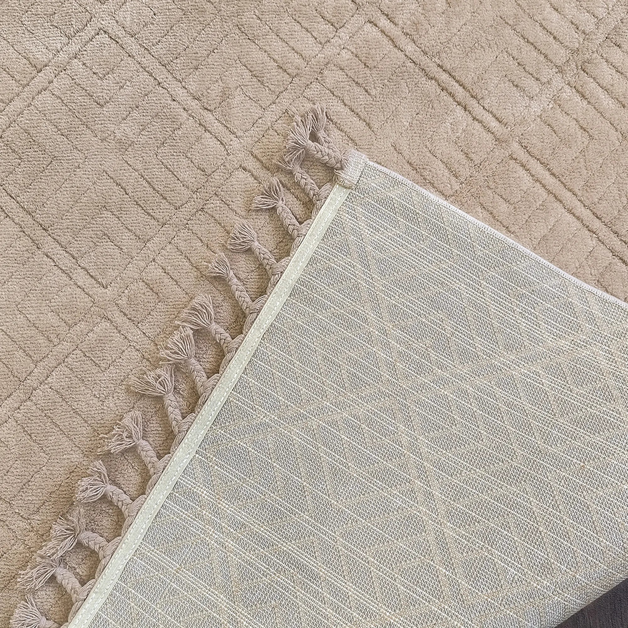 Nordic Soft Rug Beige Vintage Pattern - Bella Rugs