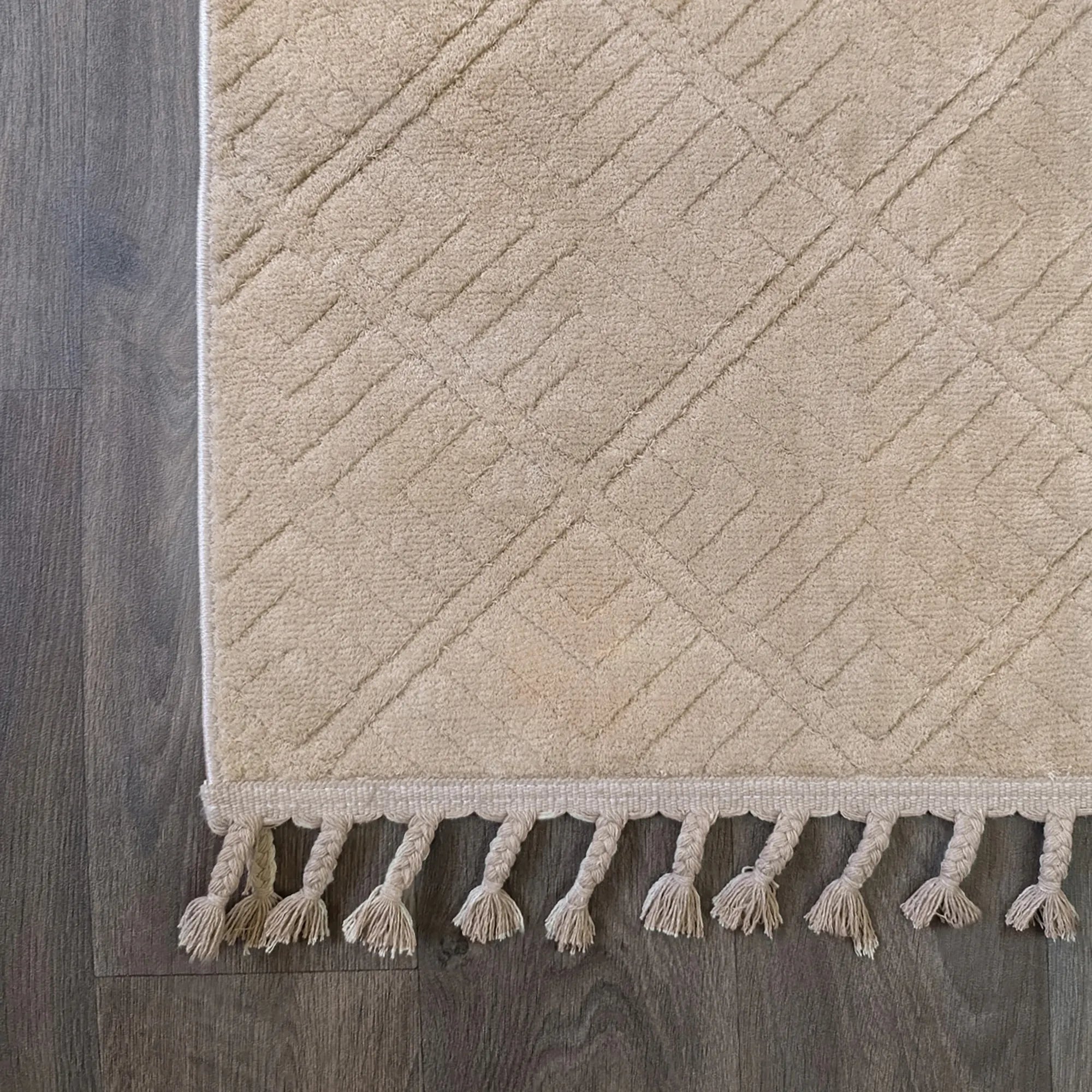 Nordic Soft Rug Beige Vintage Pattern - Bella Rugs