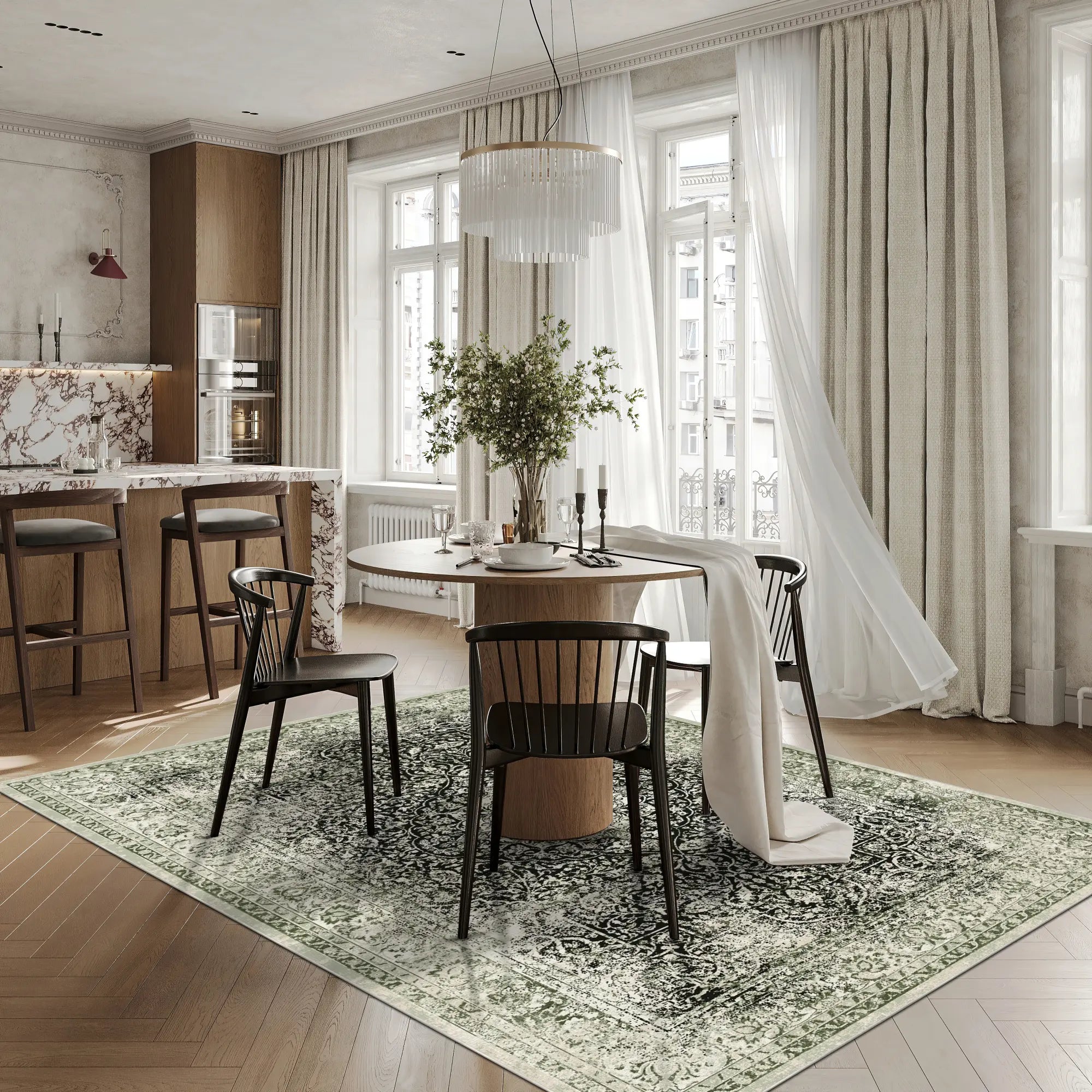 Sage Onyx Medallion Rug
