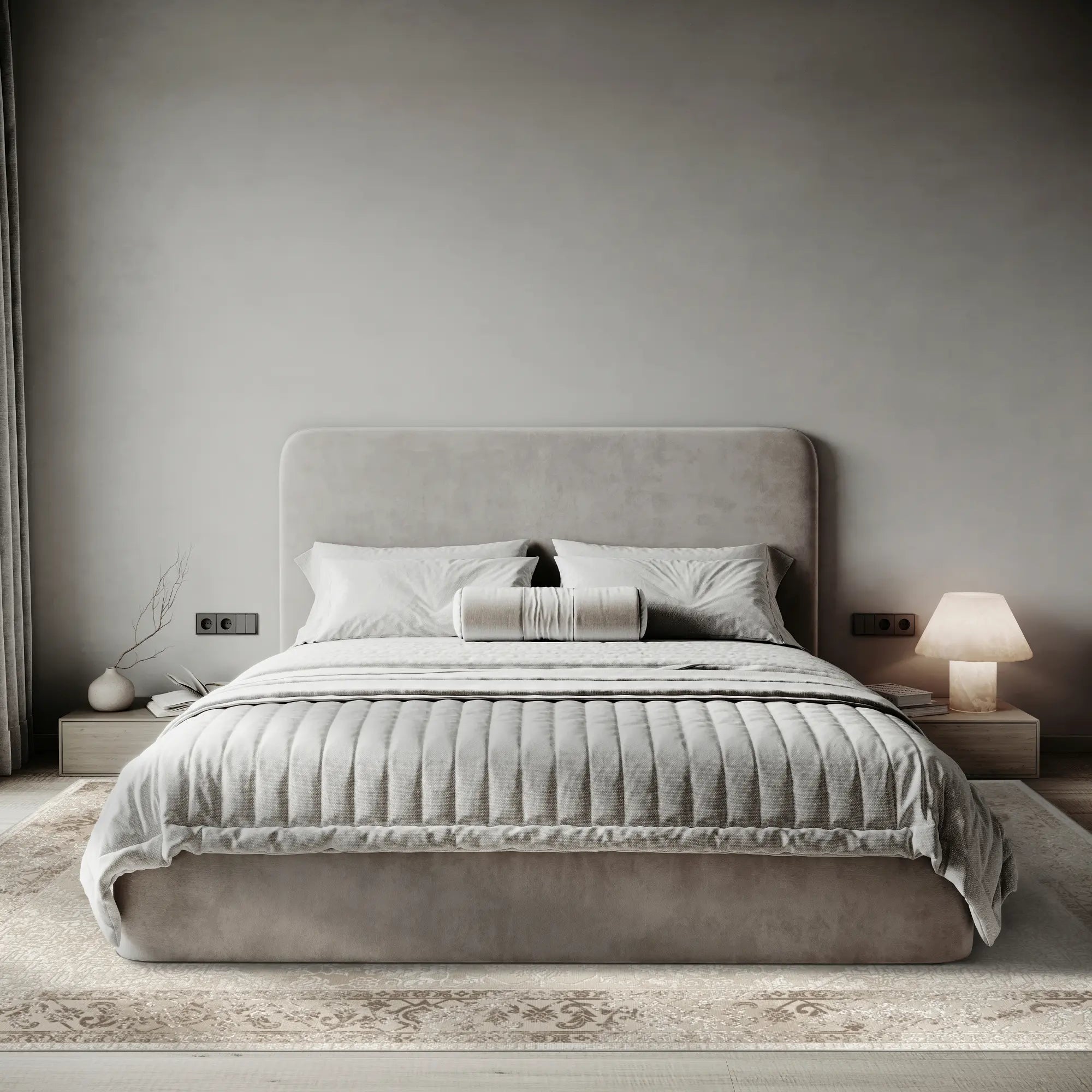 Ethereal Bone & Ivory Medallion Rug