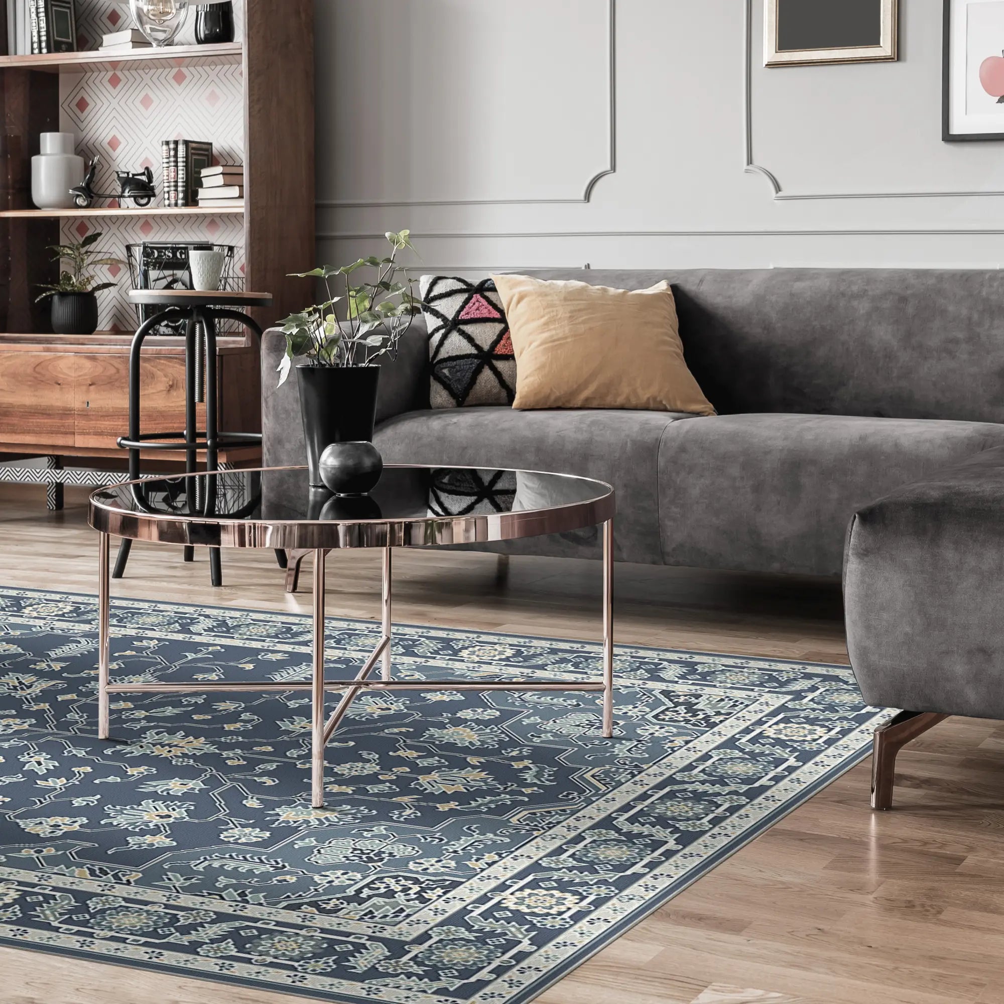 Navy Pearl Eden Rug