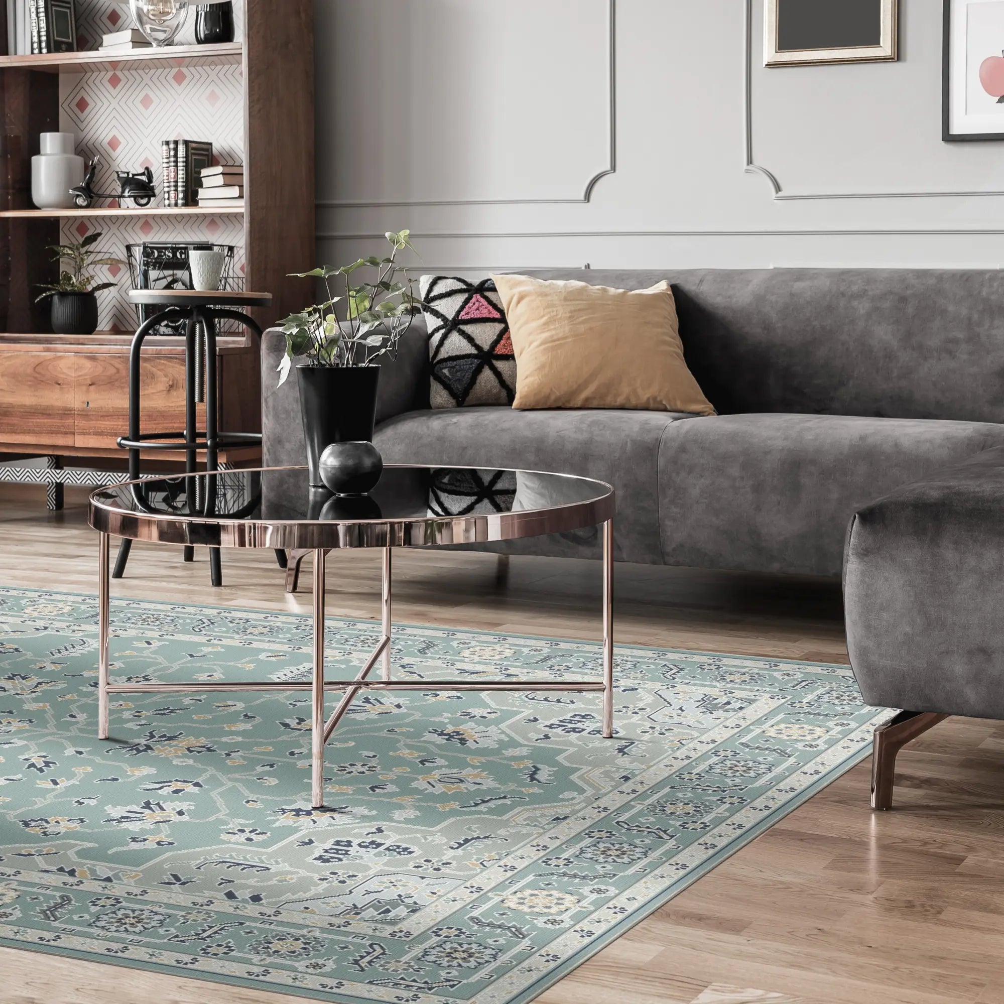 Turquoise Pearl Eden Rug