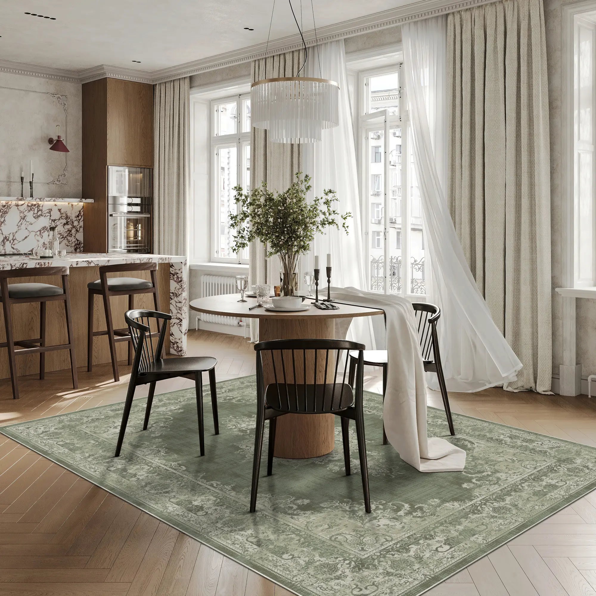 Vintage Sage Green Rug