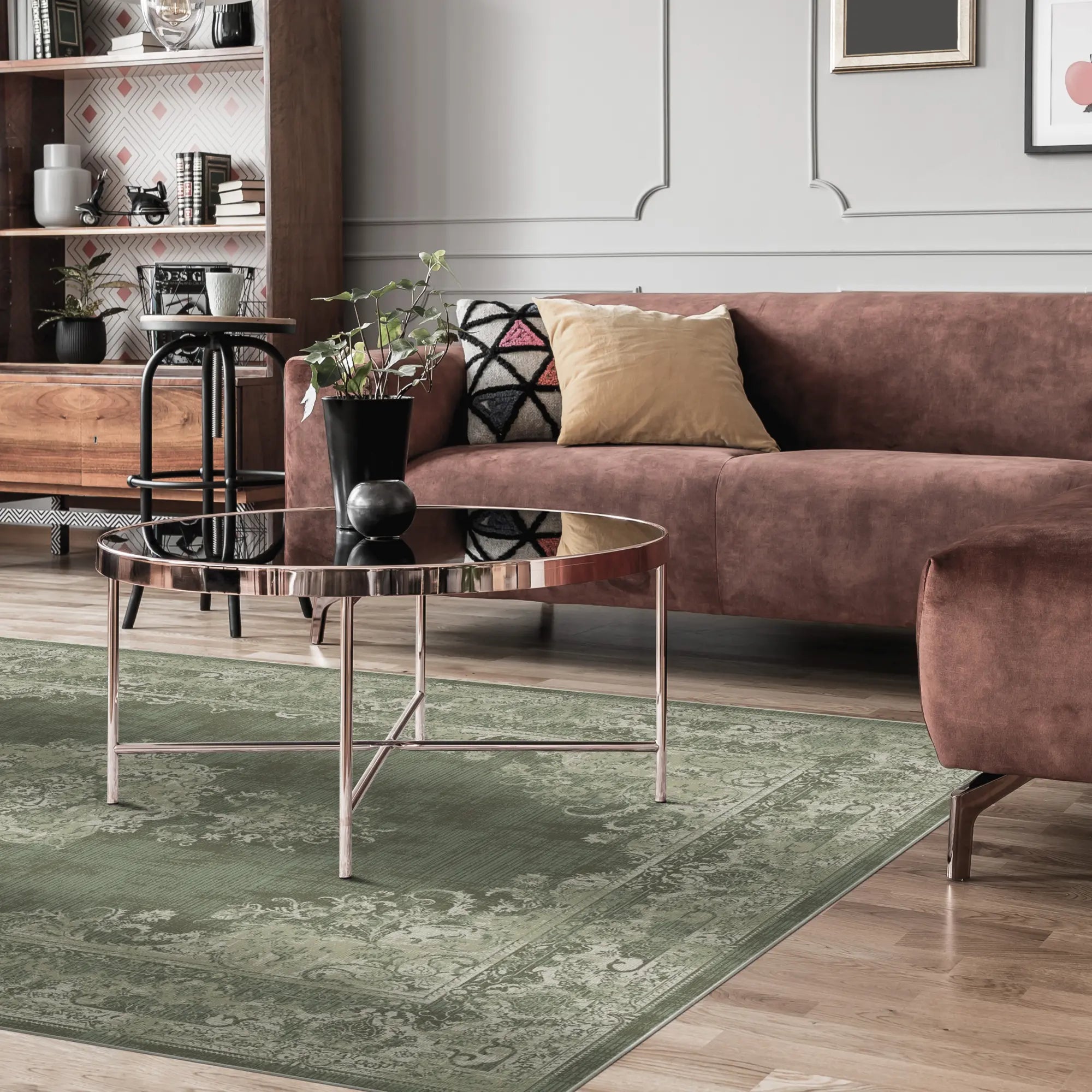 Vintage Sage Green Rug