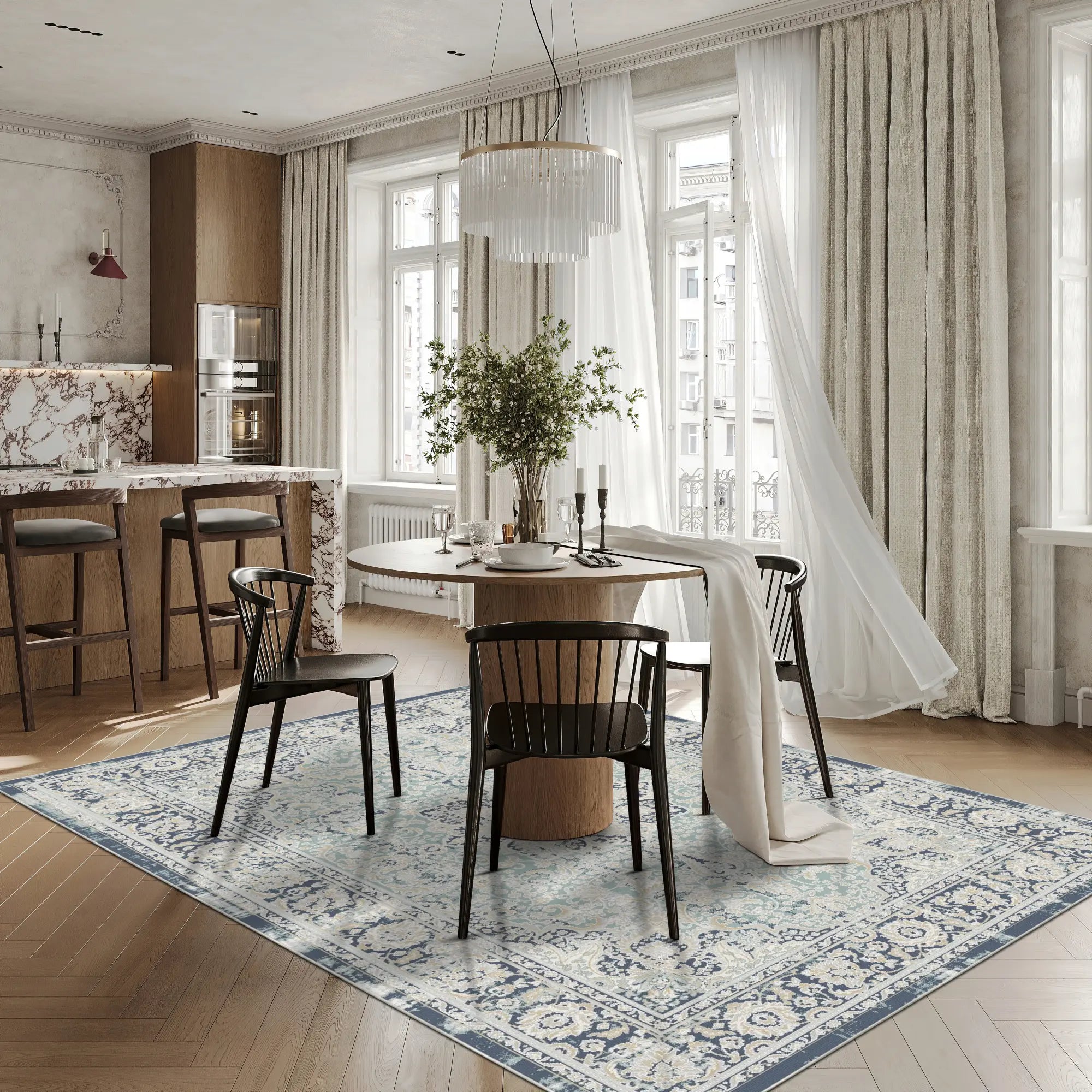 Seafoam Indigo Manor Rug