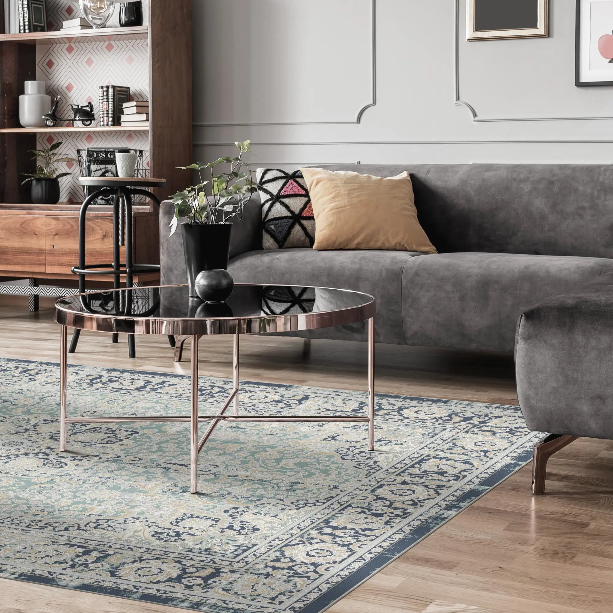 Seafoam Indigo Manor Rug