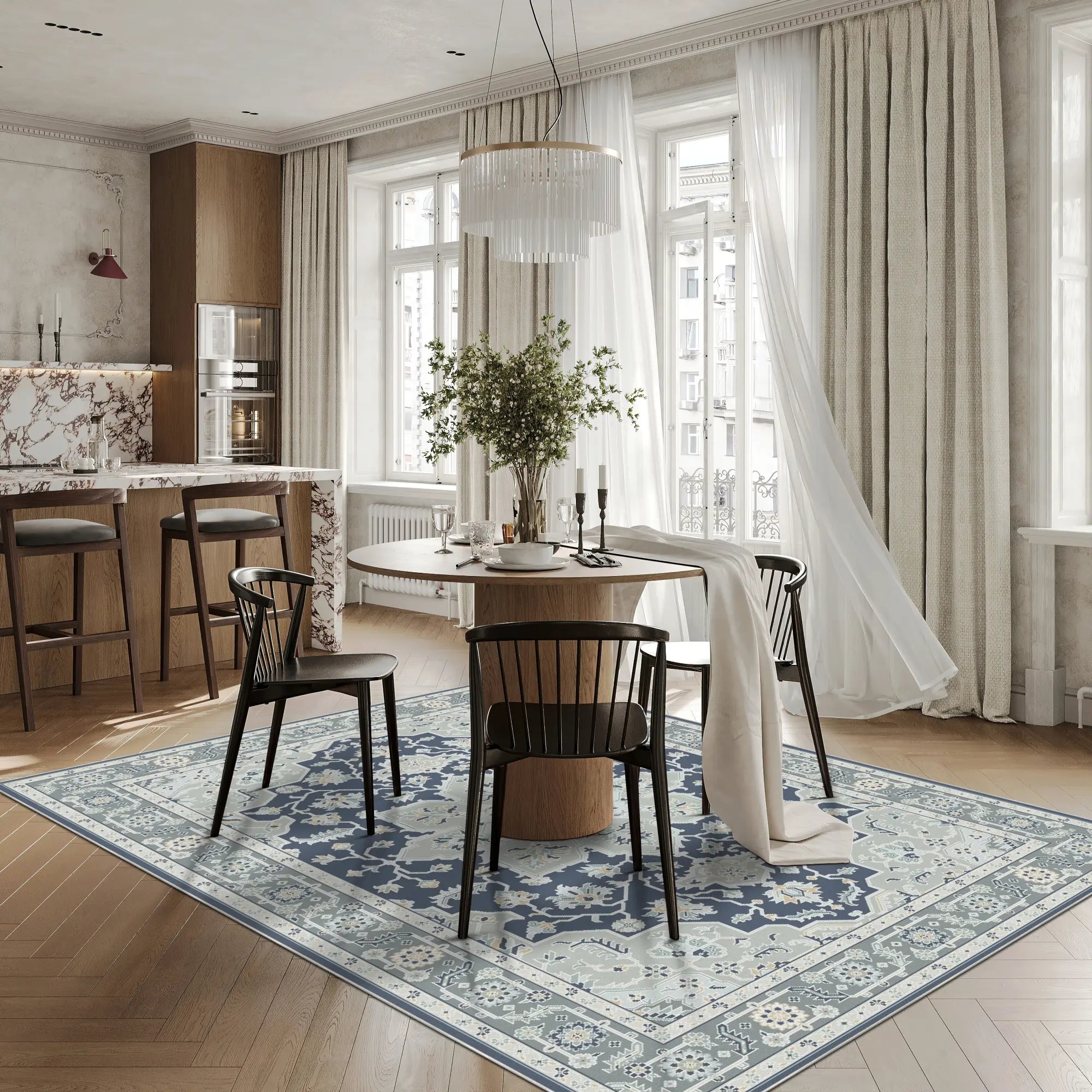 Lyra Alabaster Navy Rug