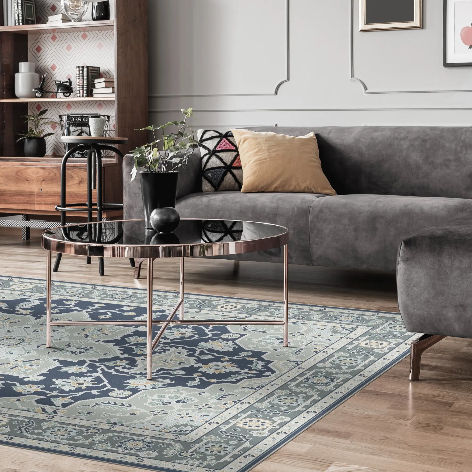 Lyra Alabaster Navy Rug