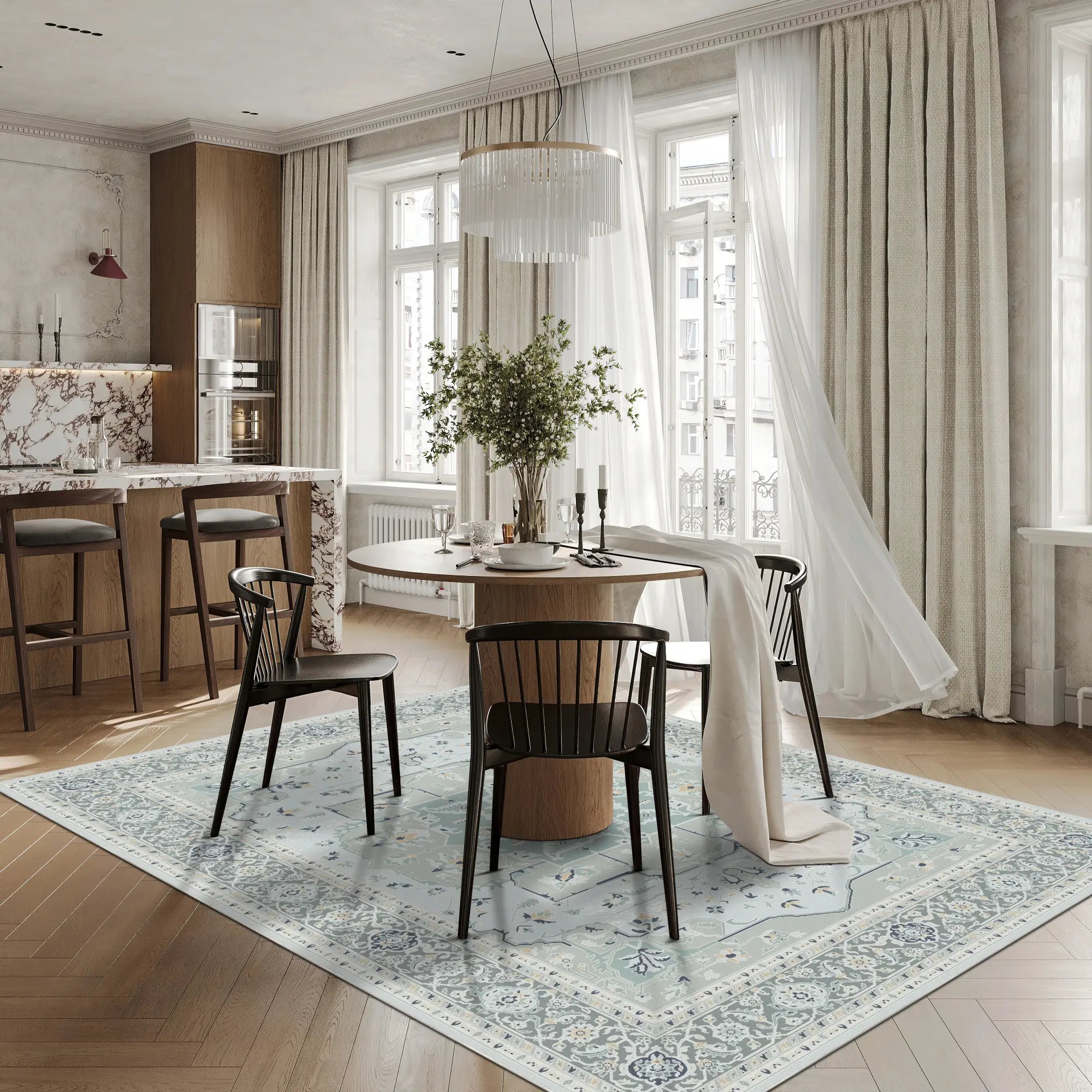Aura Sage Azure Rug