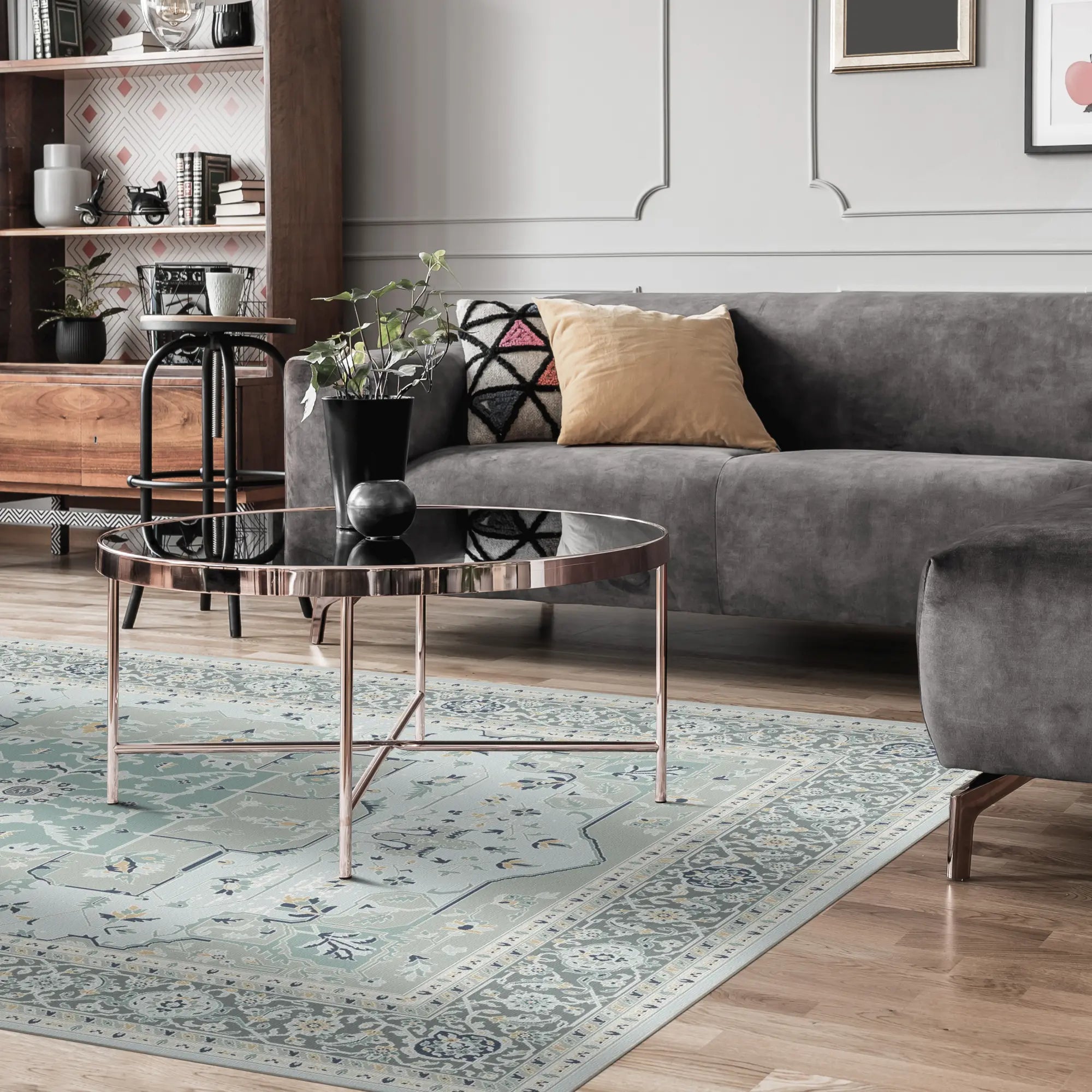 Aura Sage Azure Rug