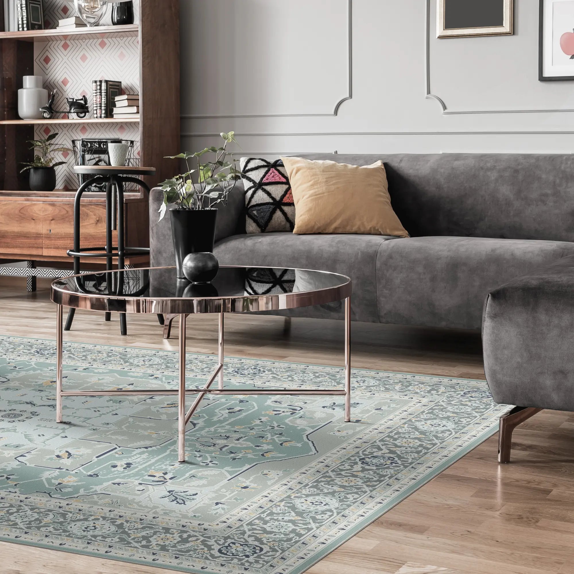 Aura Silver Seafoam Rug