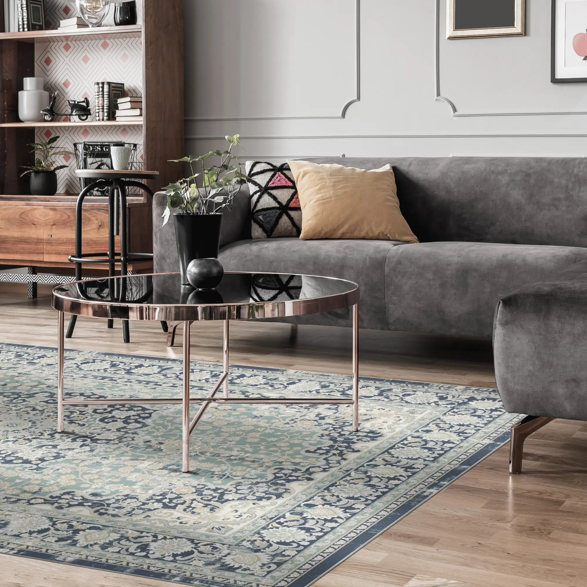 Vintage Navy Sage Rug