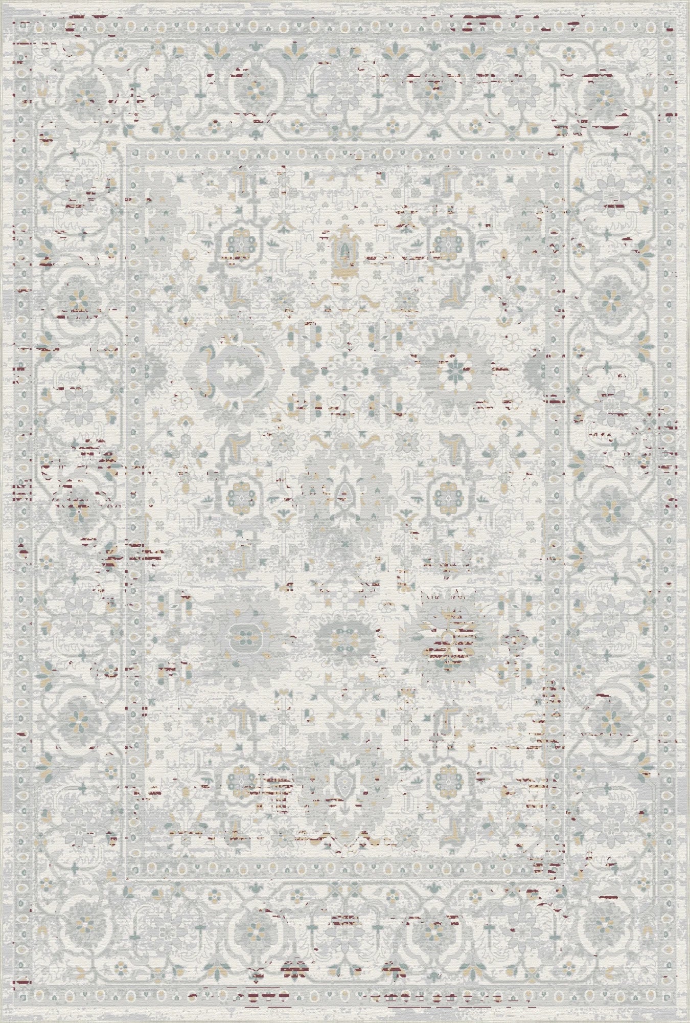Legacy Distressed Floral Alabaster Rug