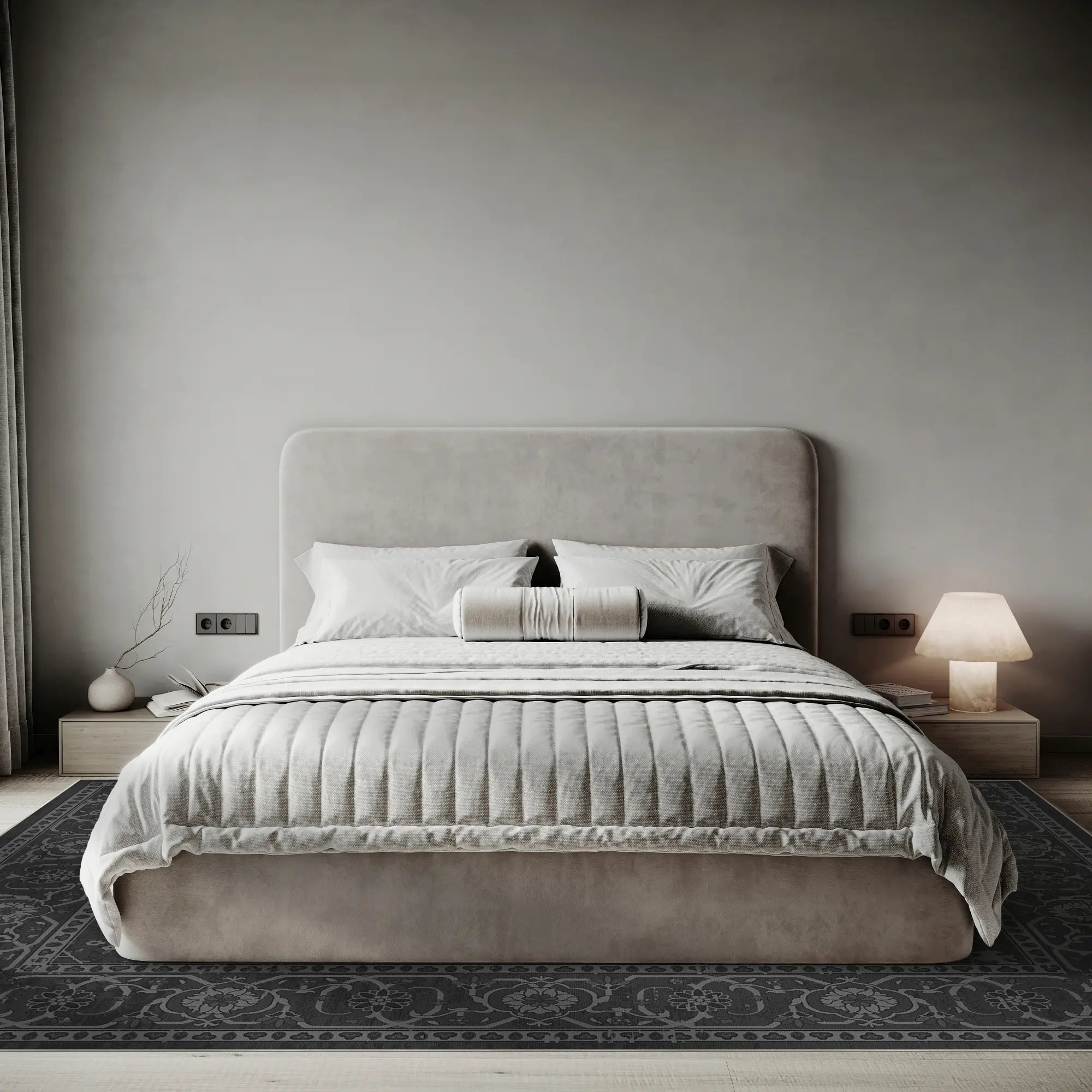 Legacy Eroded Floral Charcoal Rug