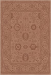 Legacy Eroded Floral Rust Rug Anthracite