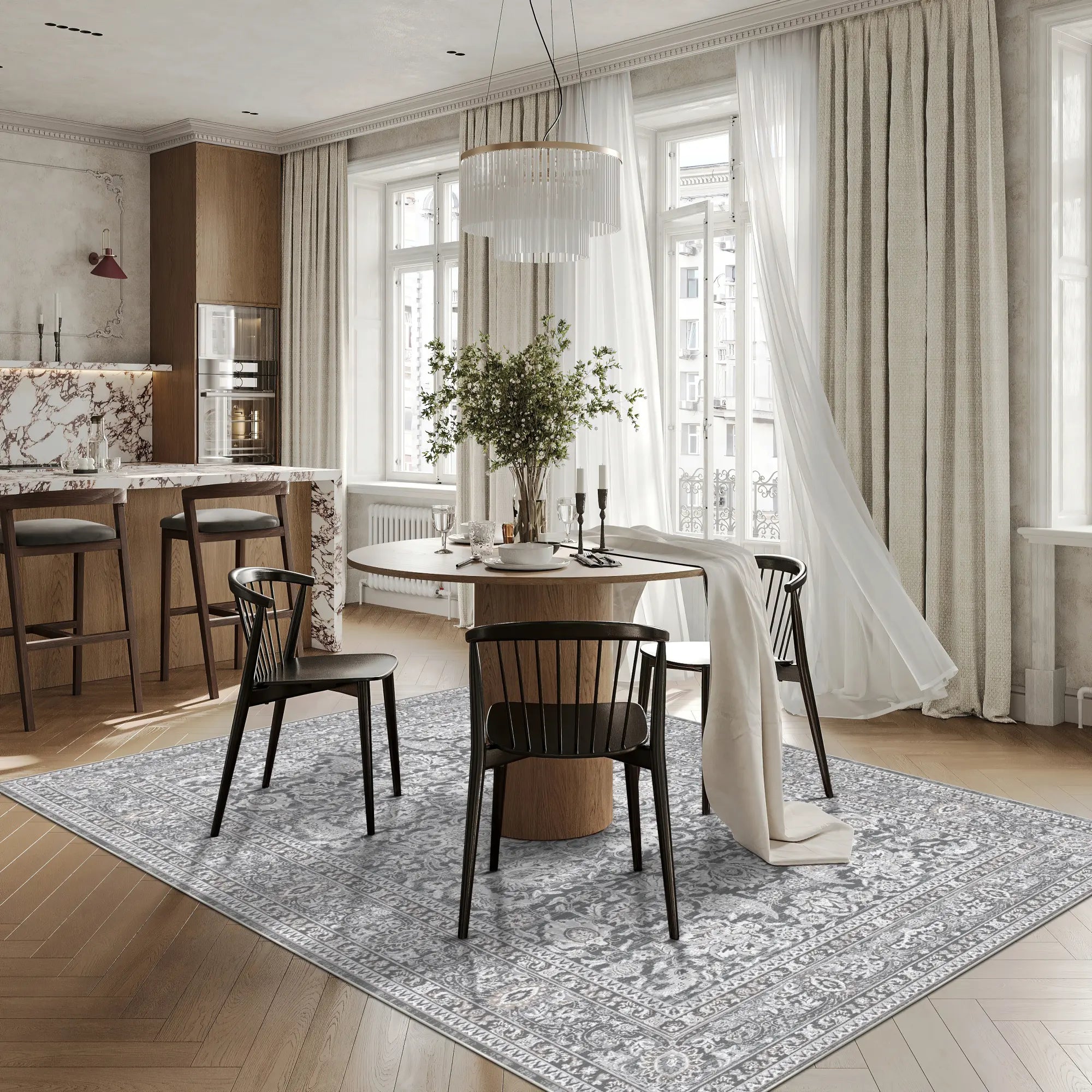 Seraphina Botanical Grey Rug