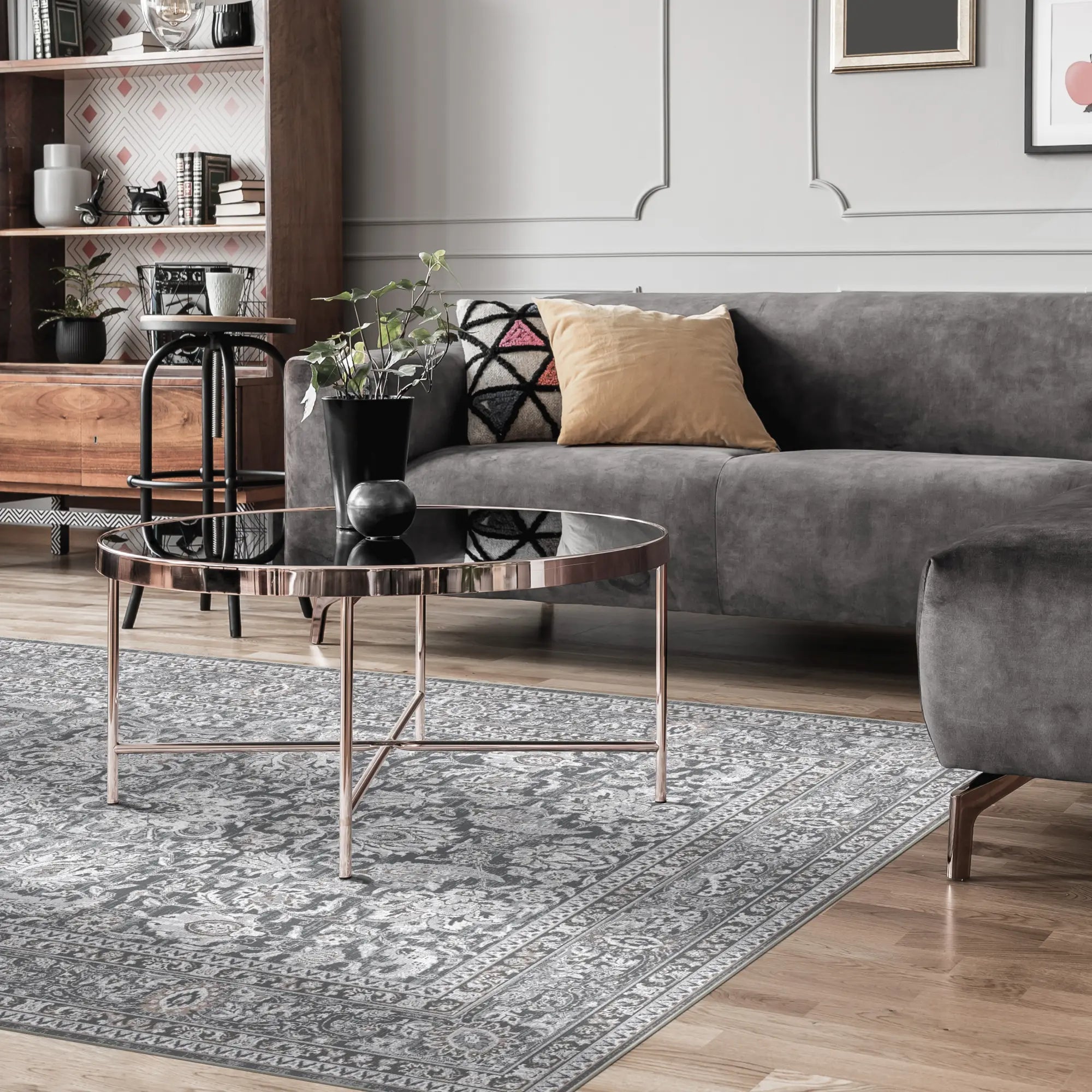 Seraphina Botanical Grey Rug