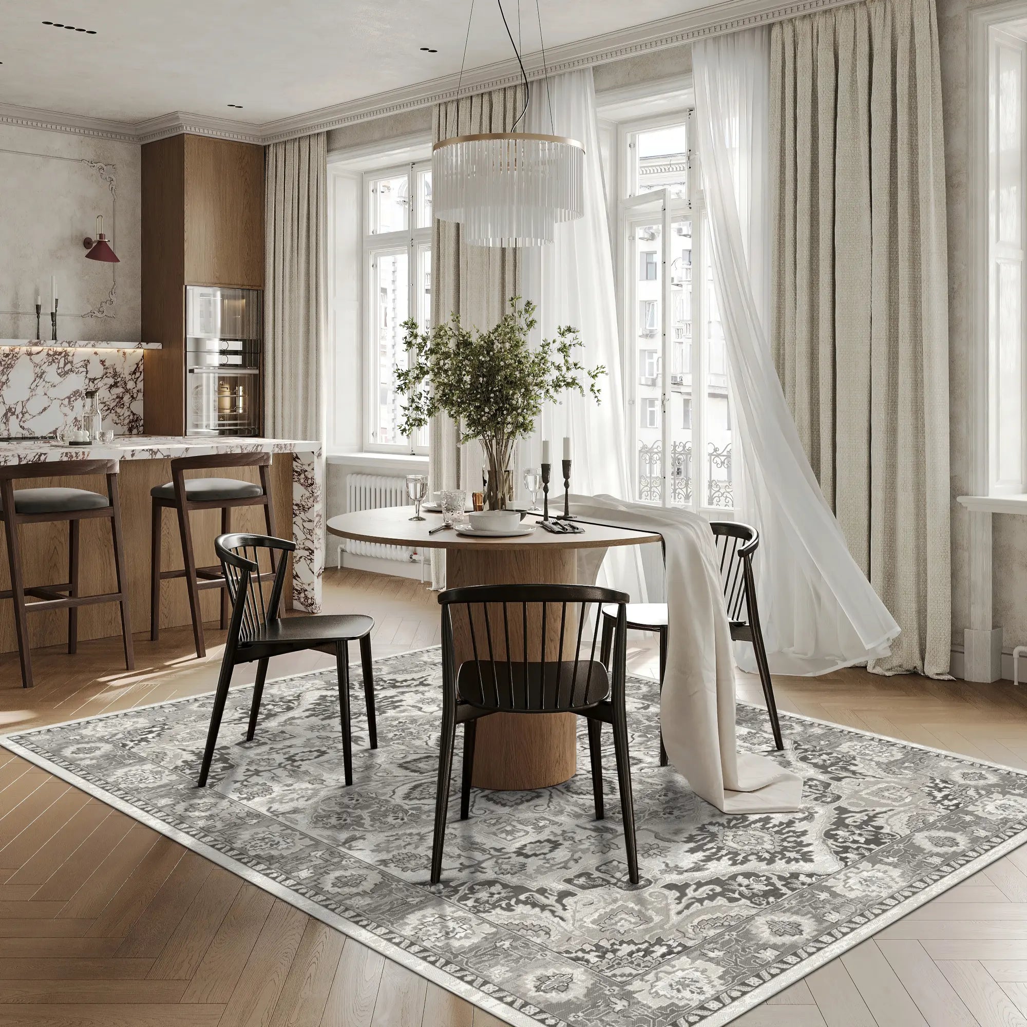 Elysian Grand Medallion Light Grey