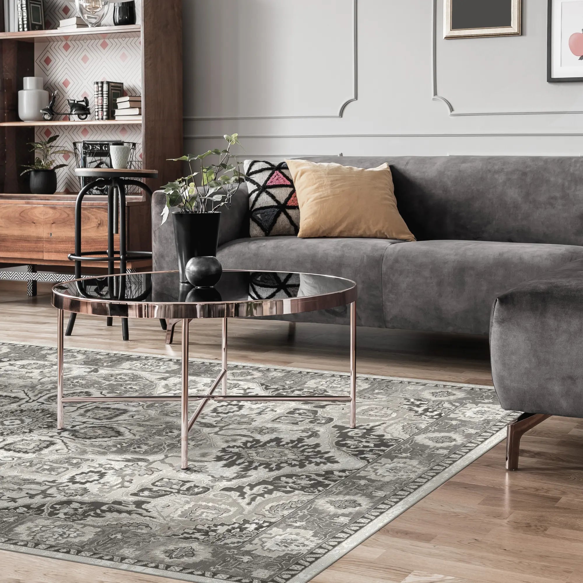 Elysian Grand Medallion Light Grey