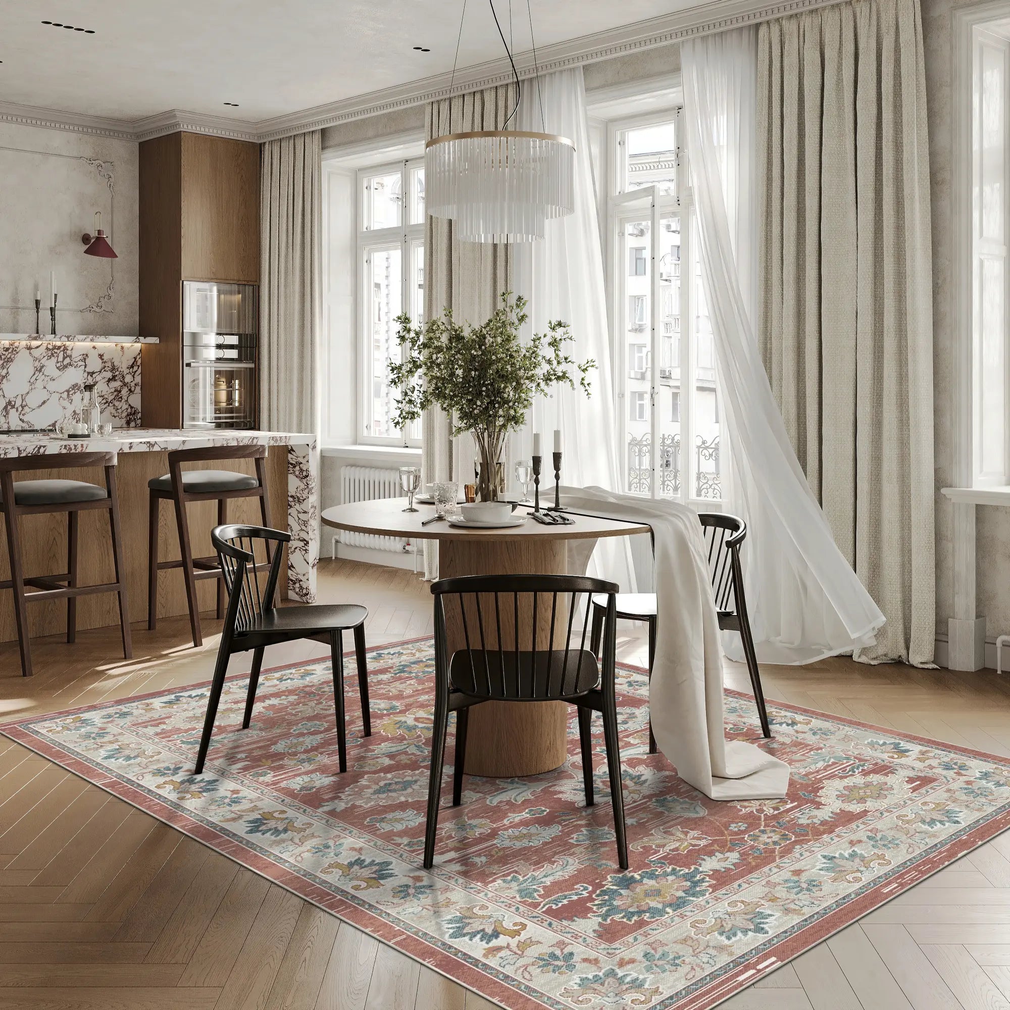 Ember Distressed Botanical Terracotta