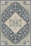 Pearl Blue Medallion Rug Blue