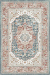 Regency Ornate Medallion Blue Blue