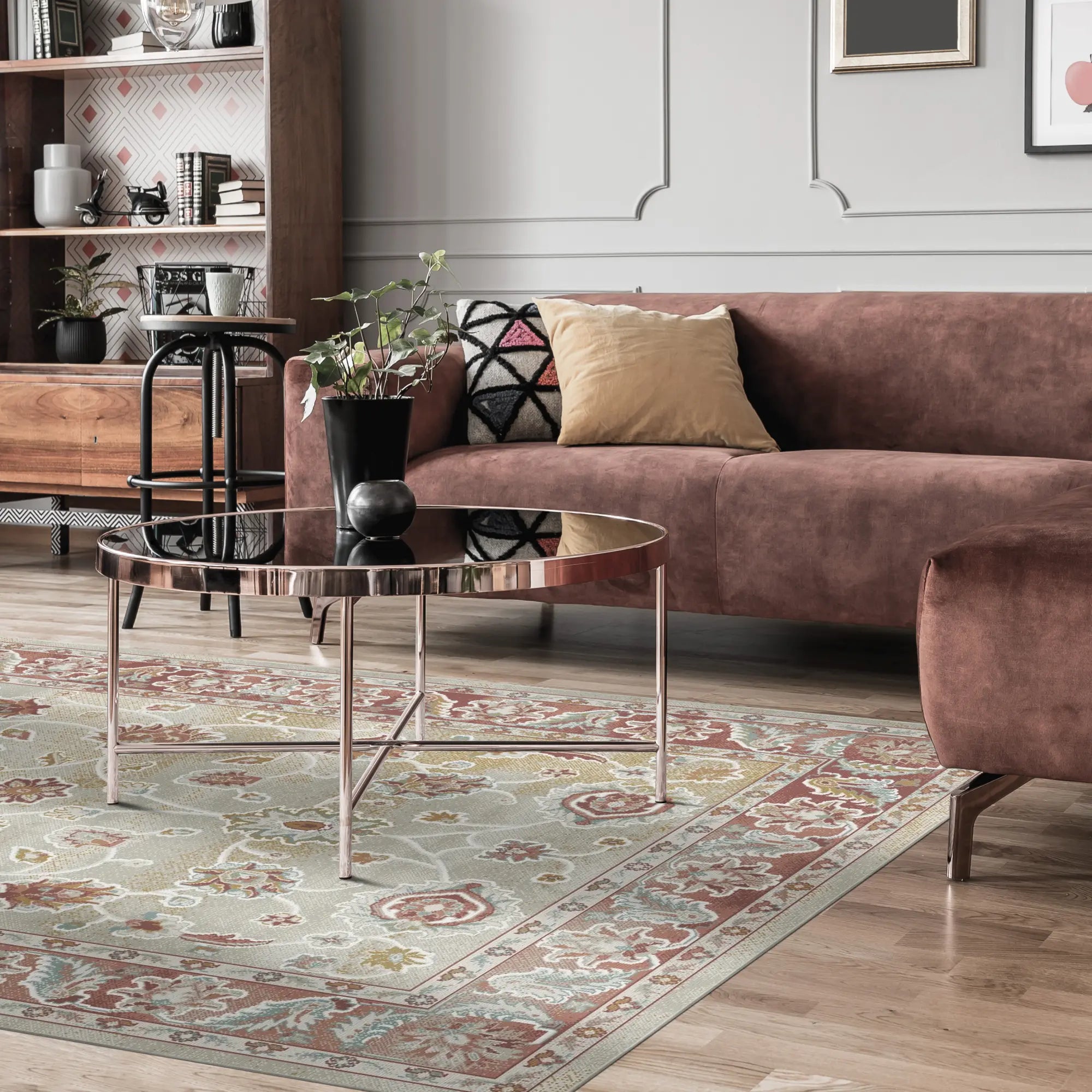 Aura Scrolling Vine Terracotta