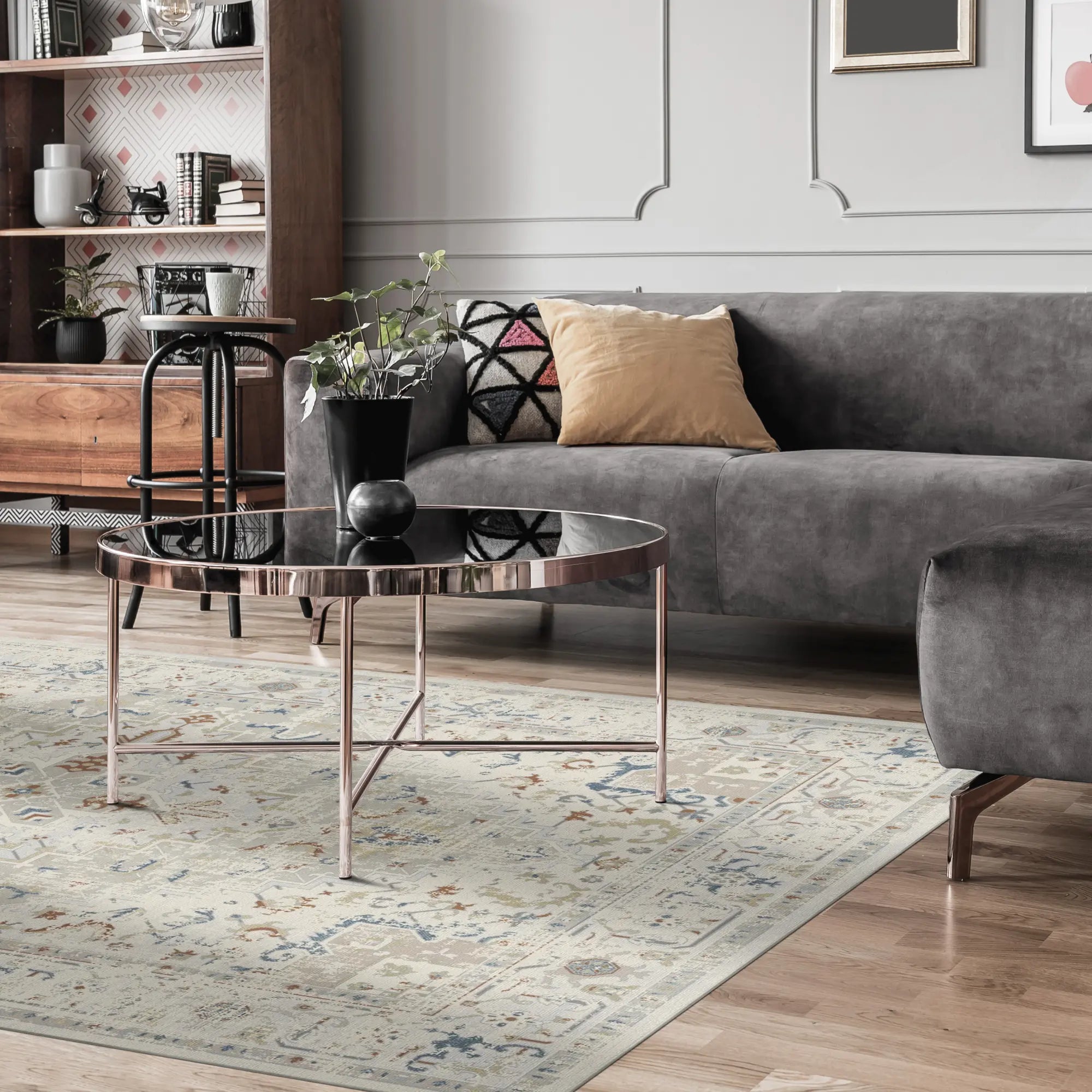 Ivory Terracotta Heritage Rug