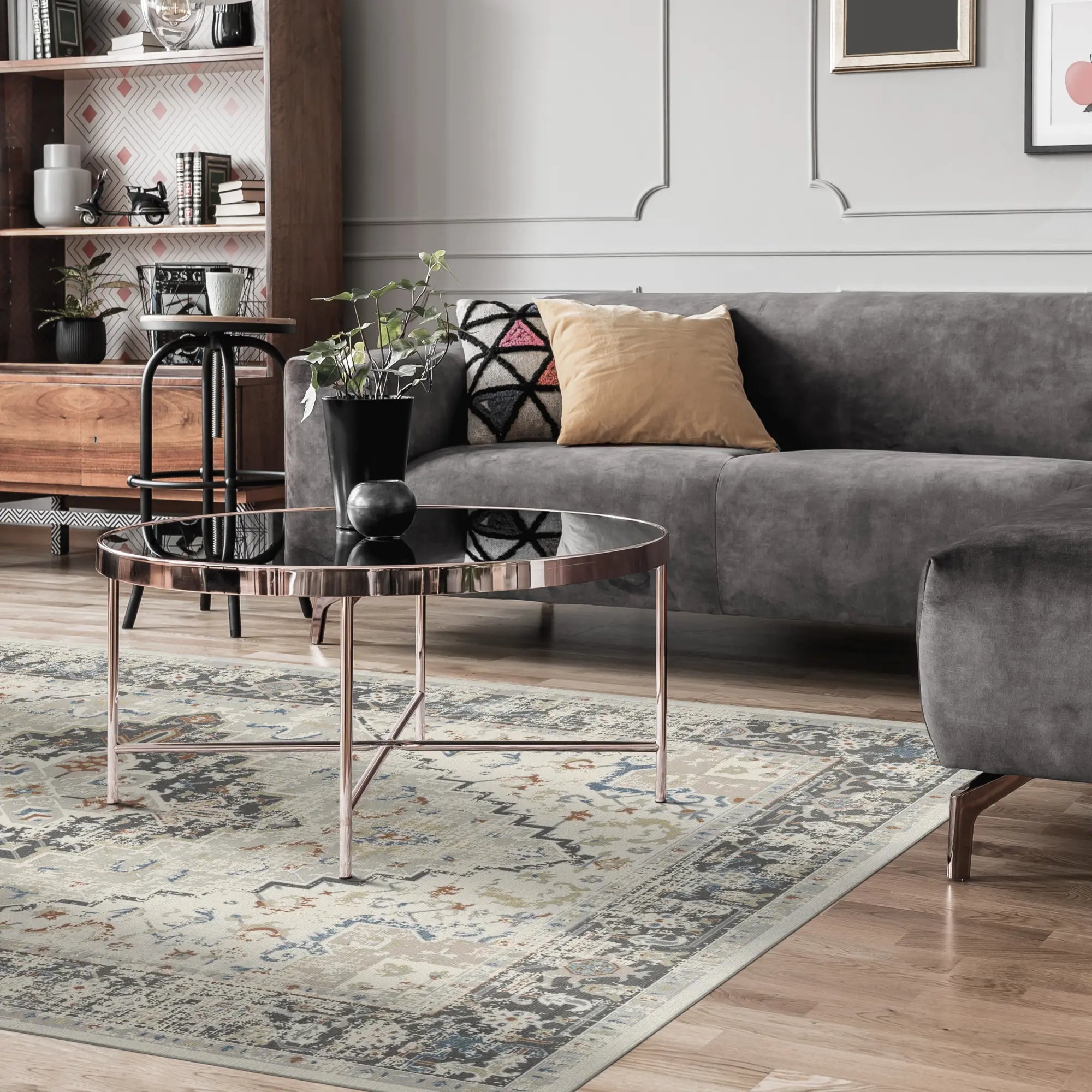 Slate Ivory Heritage Rug