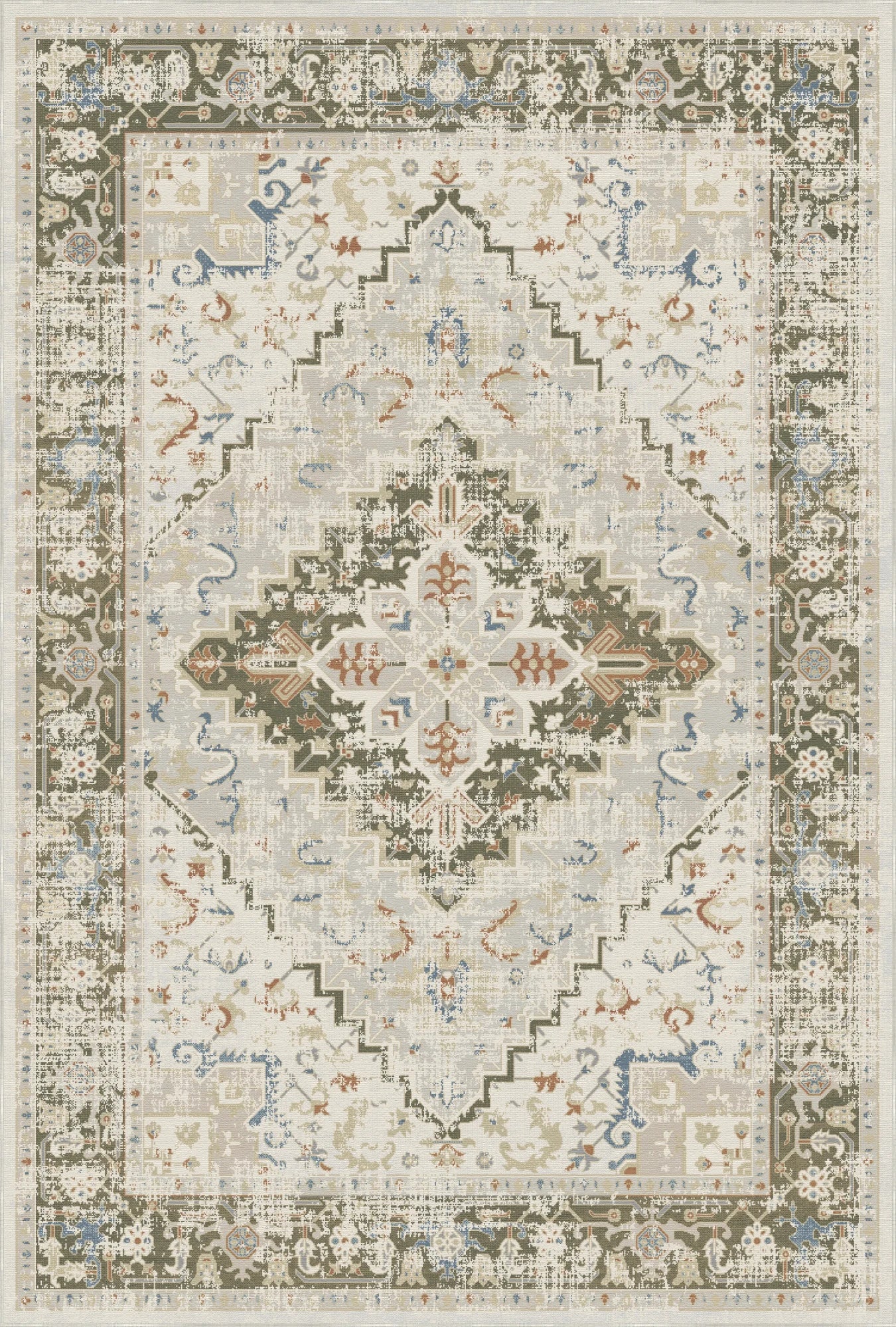 Olive Ivory Heritage Rug
