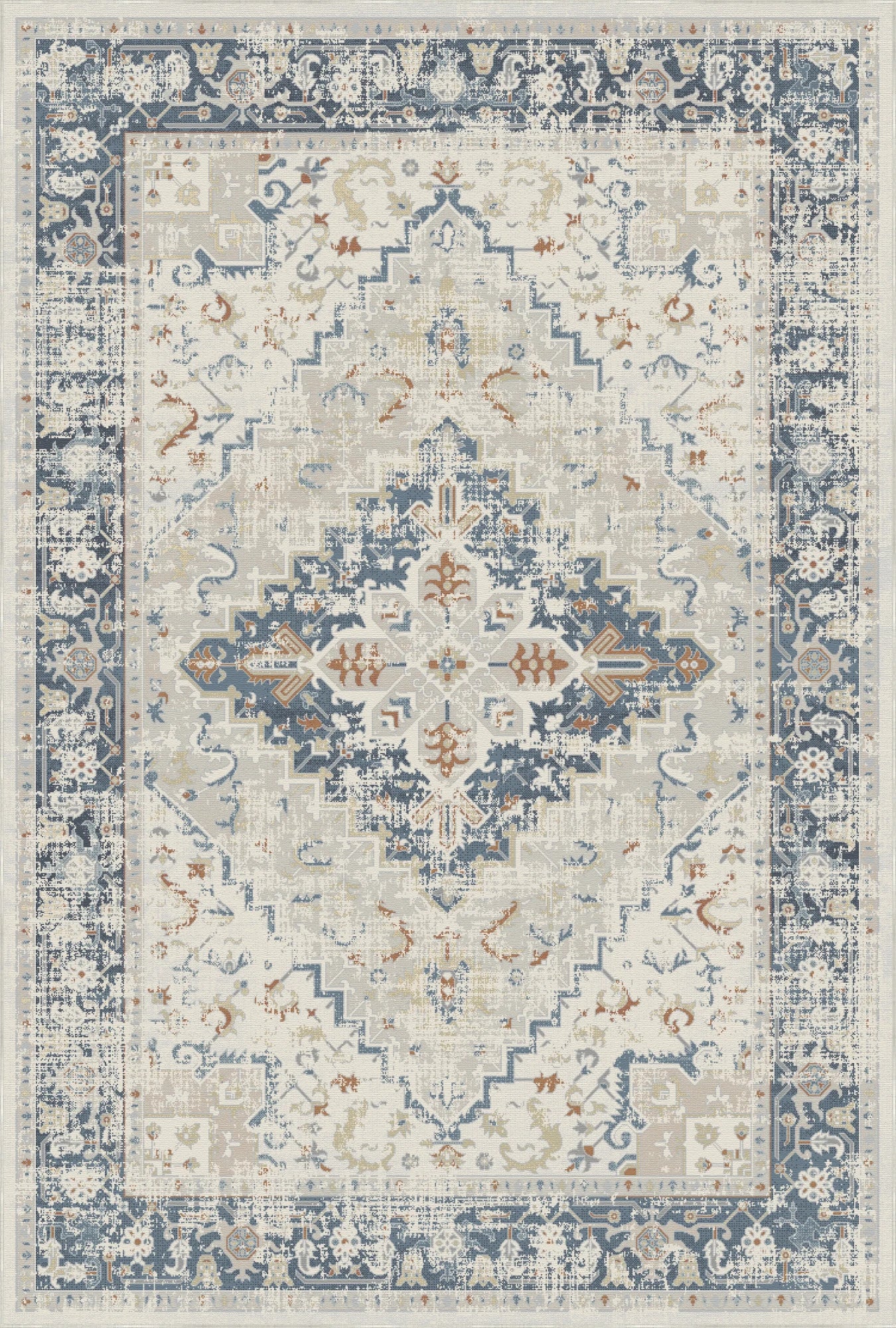 Navy Ivory Heritage Rug