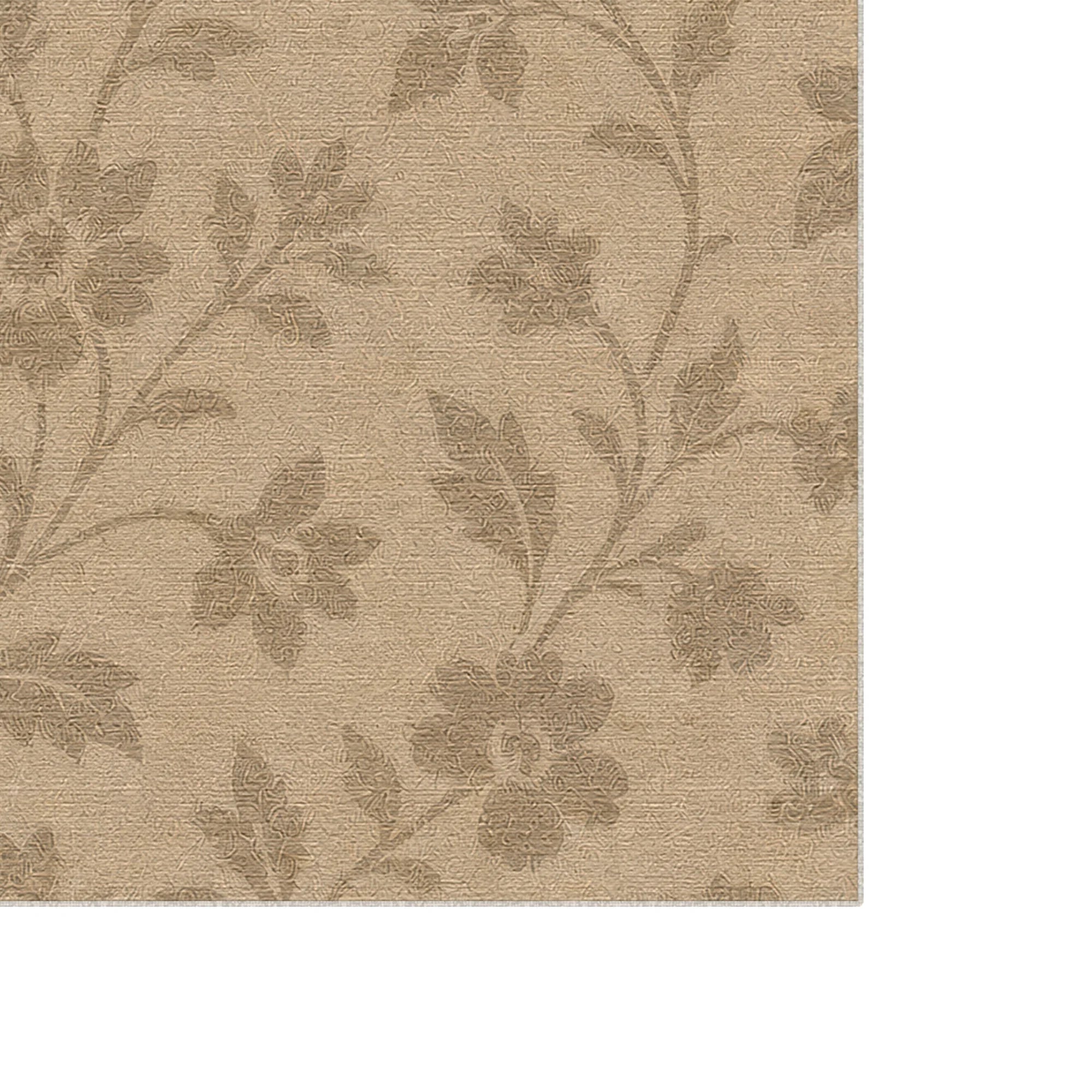 Floral Jute-Look Bohemian Rug