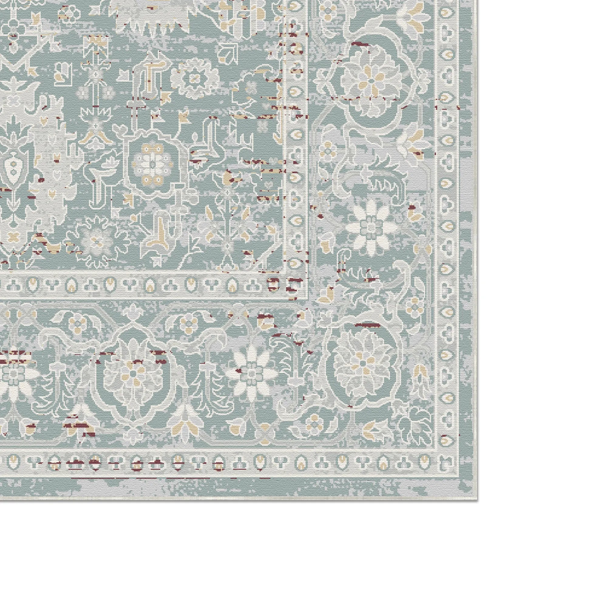 Legacy Eroded Floral Sage Alabaster Rug