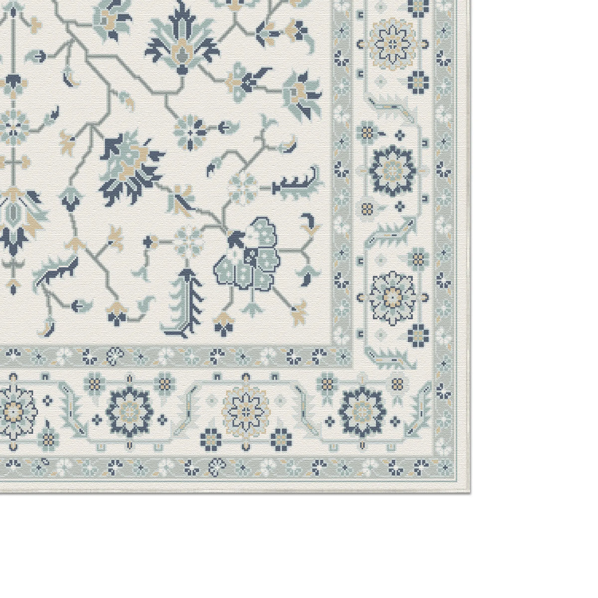 Spruce Tree Rug Alabaster Spruce Arbor Rug | Cream & Green Botanical Area Rug – Bella Rugs