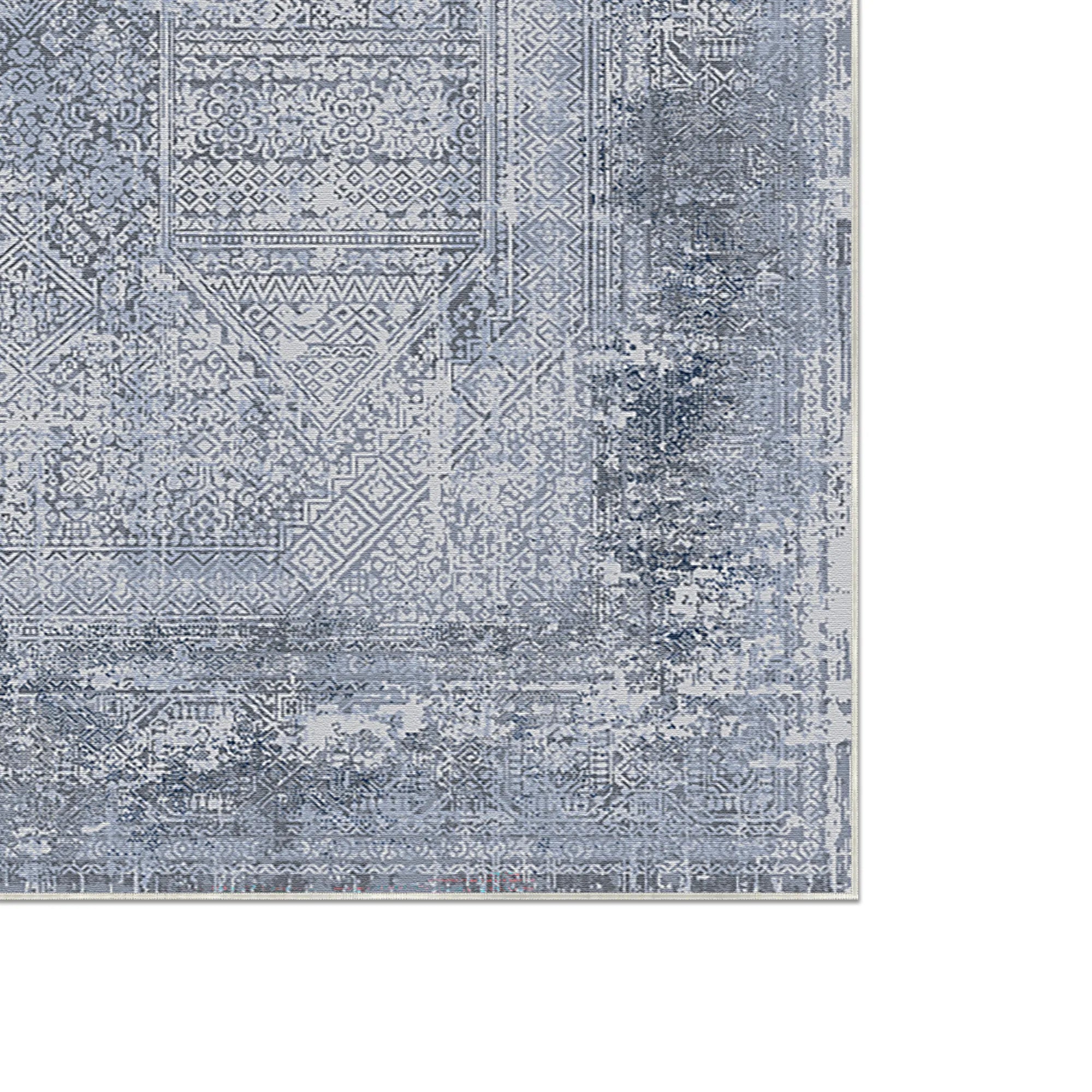 Slate Blue Cipher Relic Rug