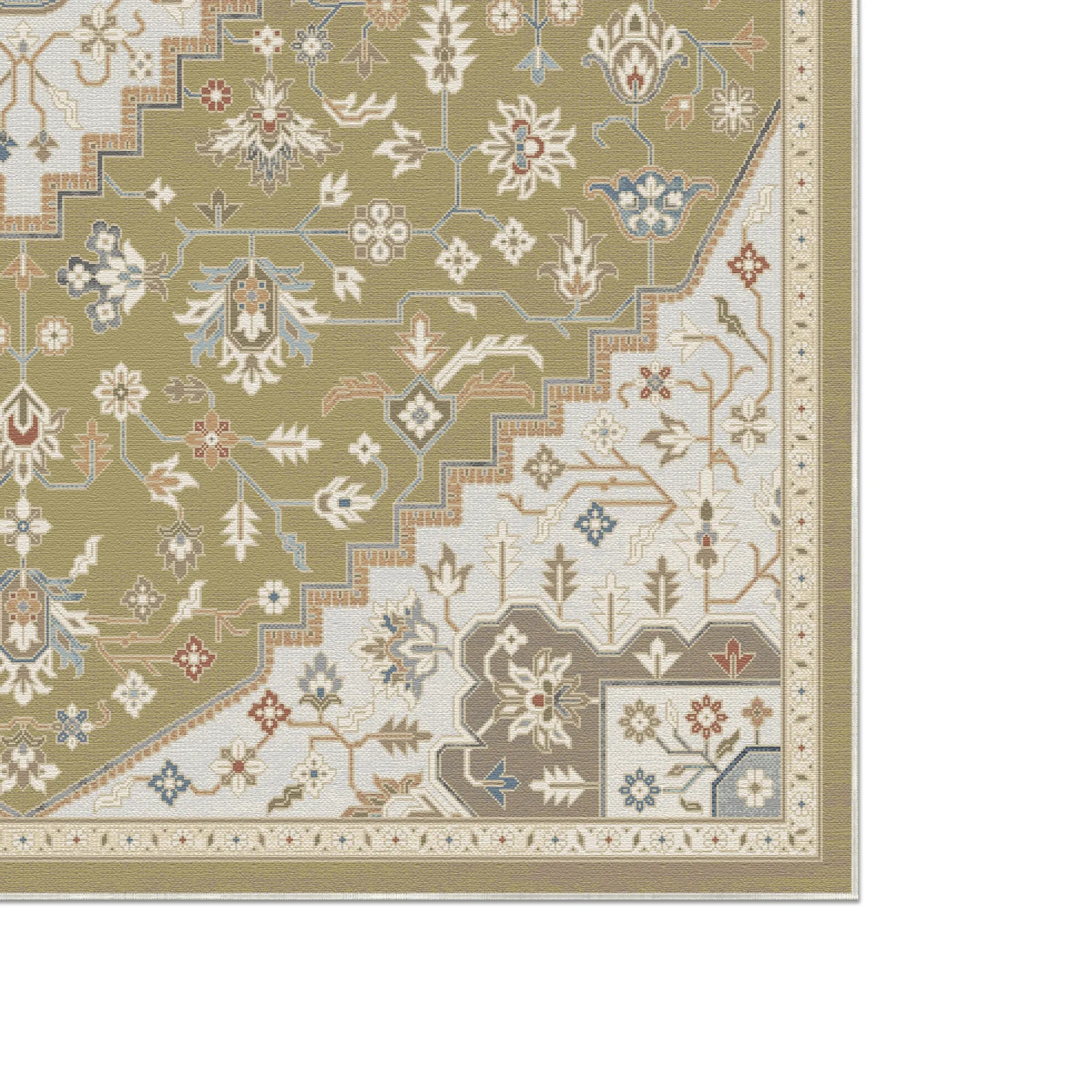 Pearl Olive Medallion Rug